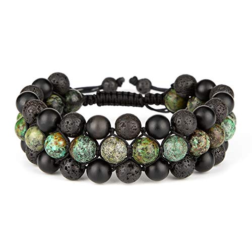 African Turquoise + Lava Rock + Agate