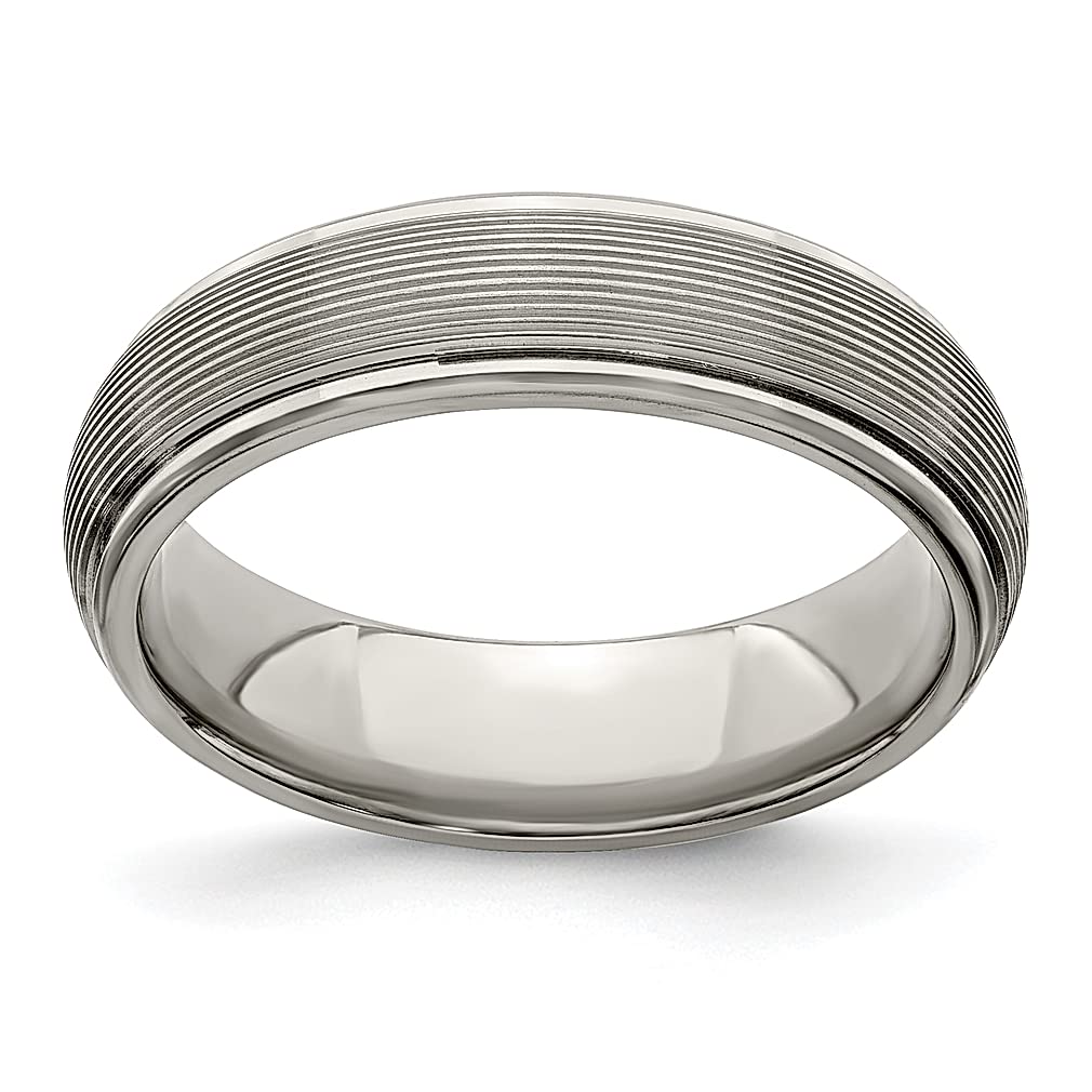 Edward Mirell 6mm Titanium Brushed Dome Wedding Band Ring for Men - Classic Fashion Jewelry Gift for Dad, Husband & Grooms | Perfect for Weddings, Anniversaries & Special Occasions