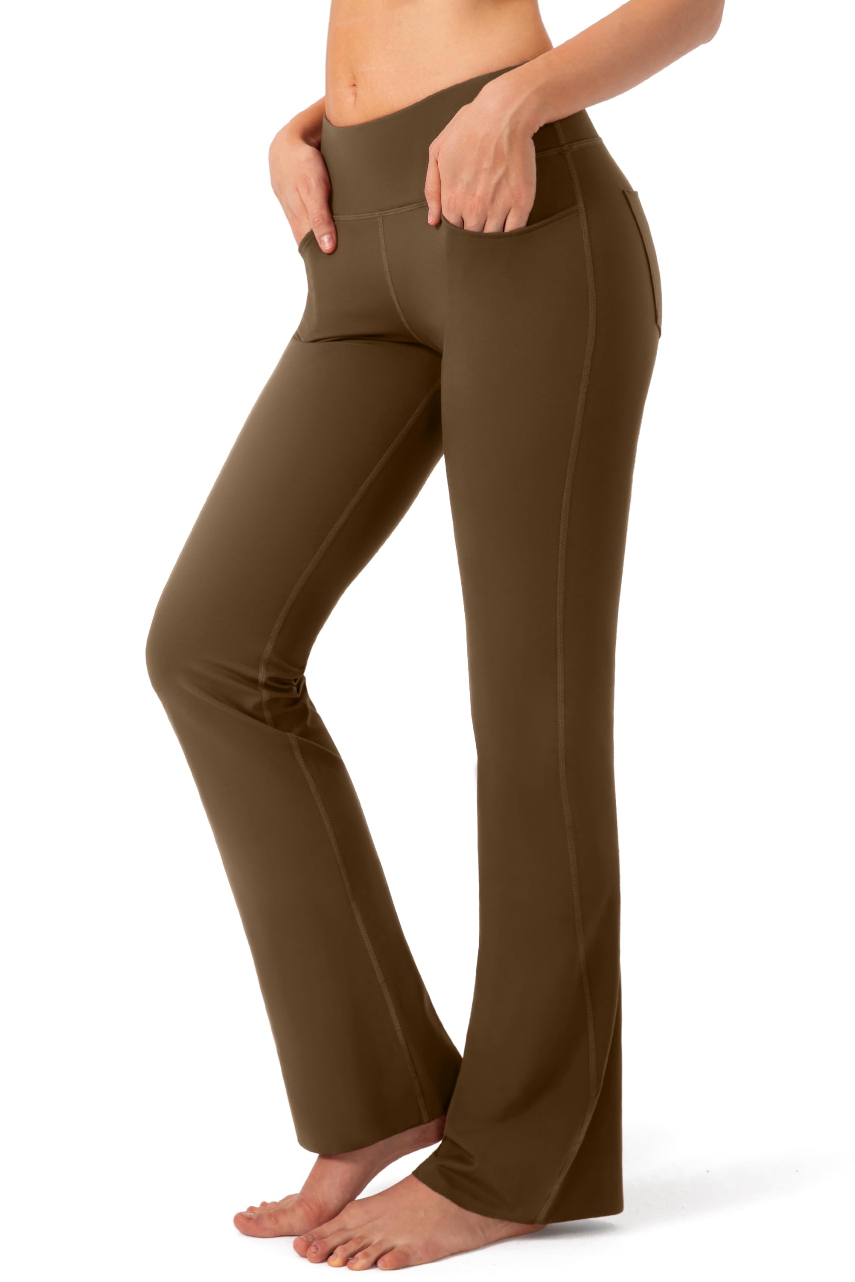 G Gradual Women's High Waist Bootcut Yoga Pants with 4 Pockets - Stretchy Work Dress Pants for Office, Yoga & Everyday Wear