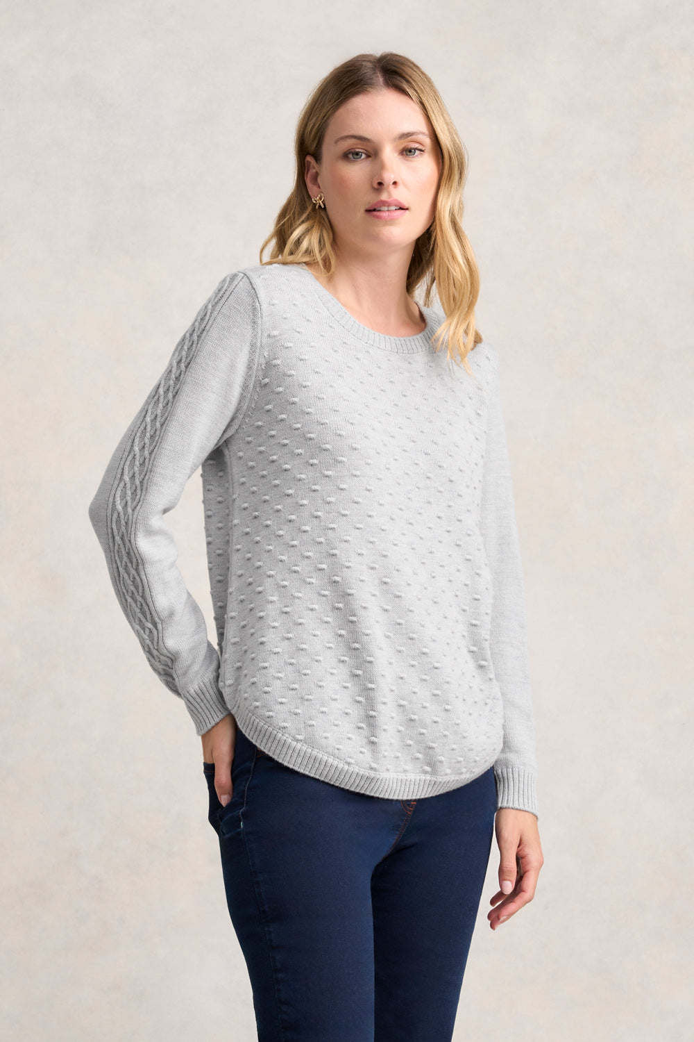 Soft Merino Wool Popcorn Knit Sweater for Women - Cozy Winter Pullover for Cold Weather & Layering | Perfect for Casual Outfits, Office Wear & Outdoor Activities