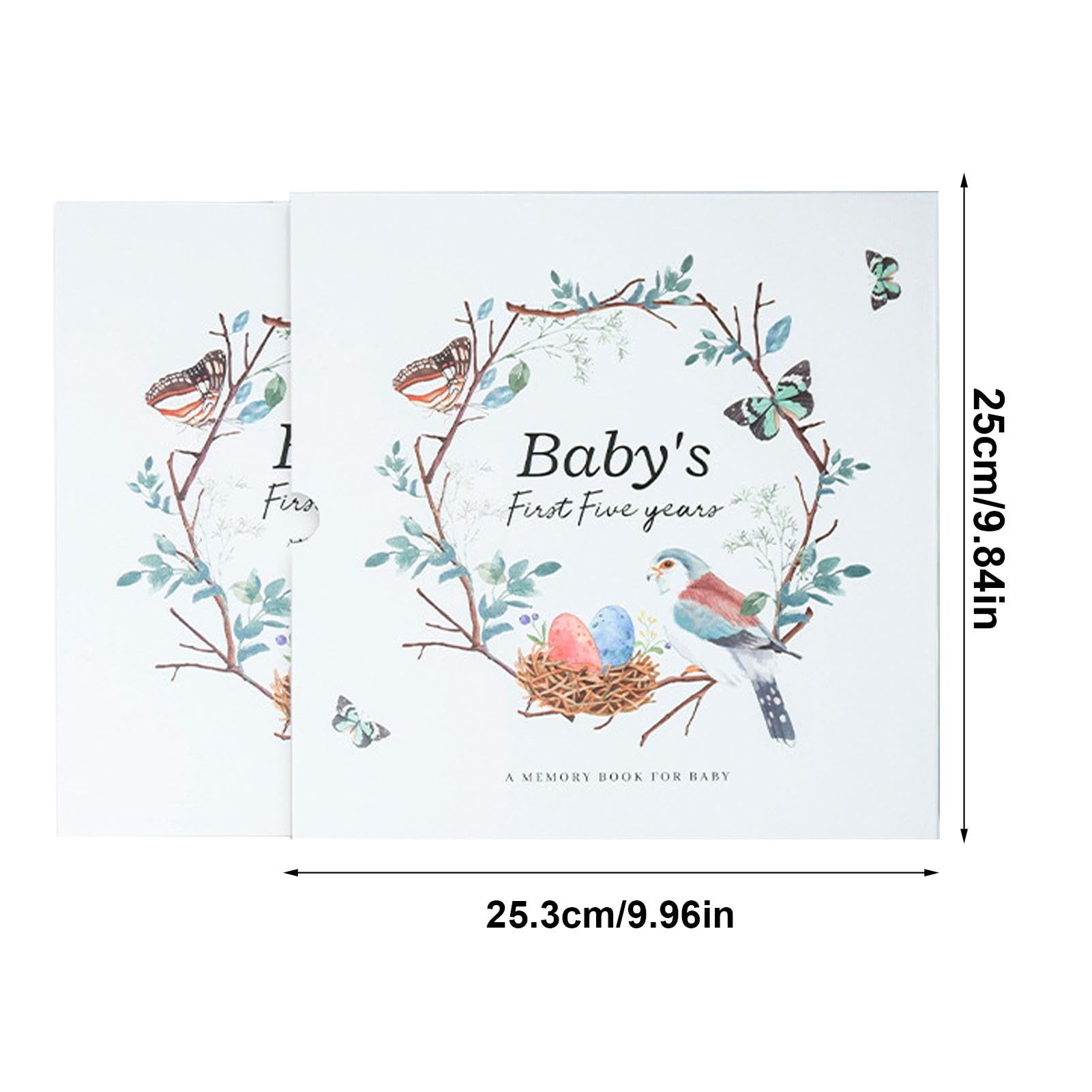Gender Neutral Baby Memory Book - First 5 Years Milestone Journal with Photo Album | Keepsake Baby Book for New Parents | Perfect for Recording Childhood Memories & Creating Timeless Gifts