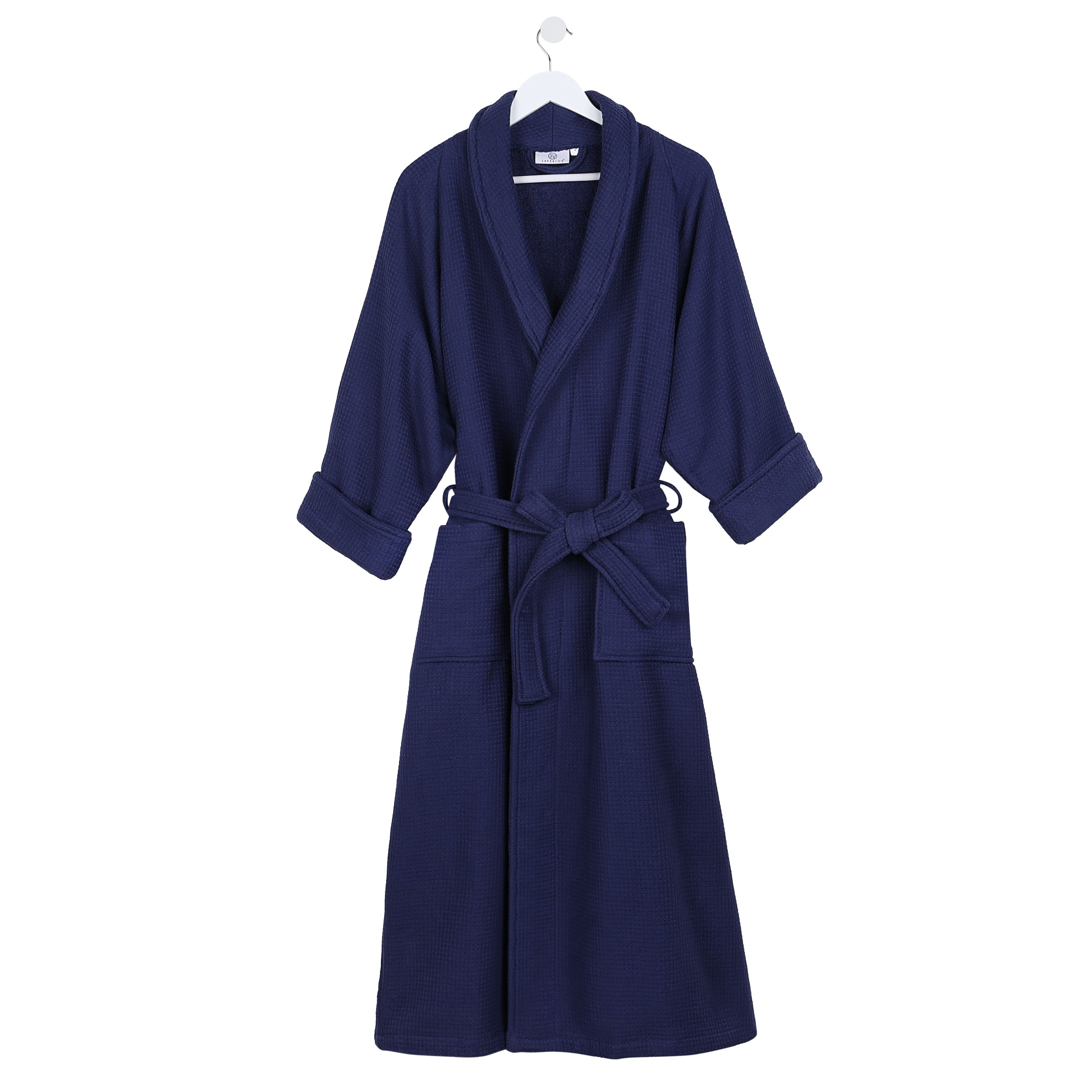 Premium Waffle Weave Cotton Bathrobe - Ultra Soft & Lightweight Unisex Oversized Robe for Men & Women | Perfect for Spa, Lounge & Post-Shower Comfort