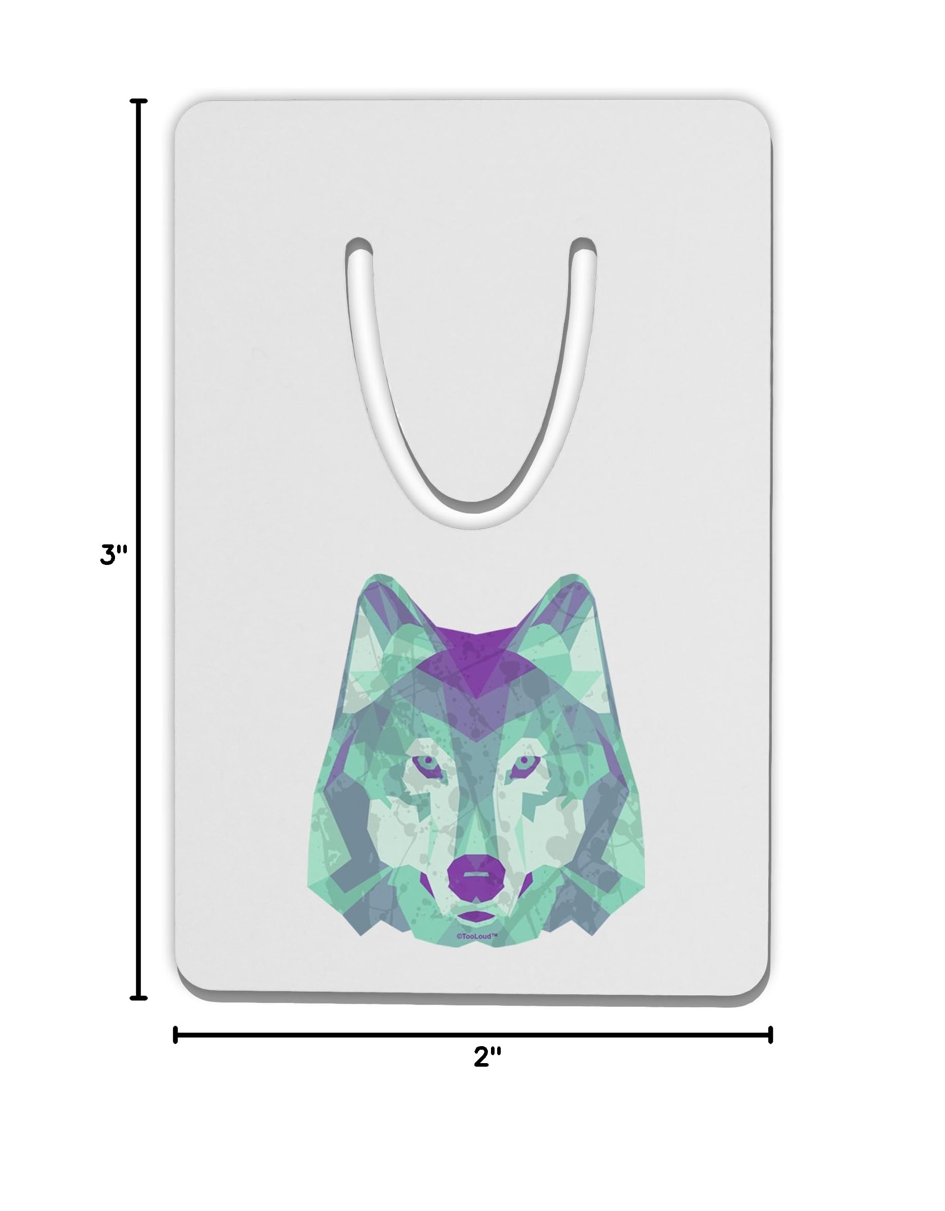 Geometric Wolf Head Aluminum Paper Clip Bookmark - Stylish Office & School Supplies for Books, Notebooks, and Documents | Perfect Gift for Readers & Students