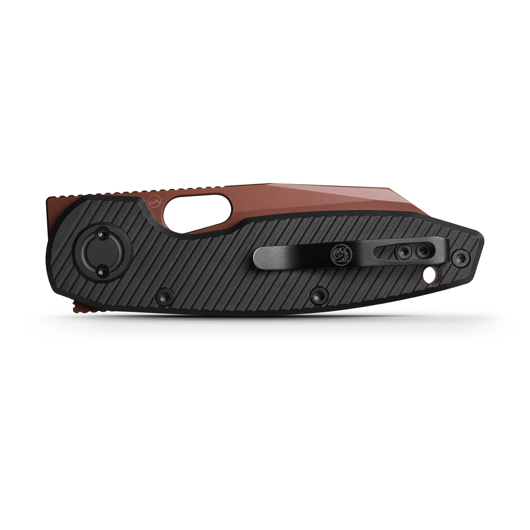 WMK Exclusive Vosteed Ankylo Vanchor Lock Pocket Knife - Black Lined Aluminum Handle, S35VN Steel Copper PVD Blade (Model A1916) - Perfect for EDC, Camping, and Outdoor Adventures