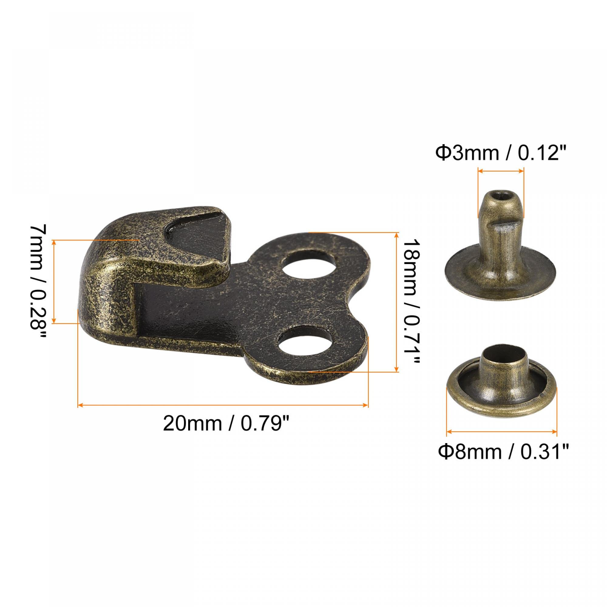 uxcell Alloy Shoelace Hooks with Rivets - Durable Hiking Boot & Shoe Buckles for Outdoor Sports & Work Boots | Perfect for Camping, Hiking & Heavy-Duty Use