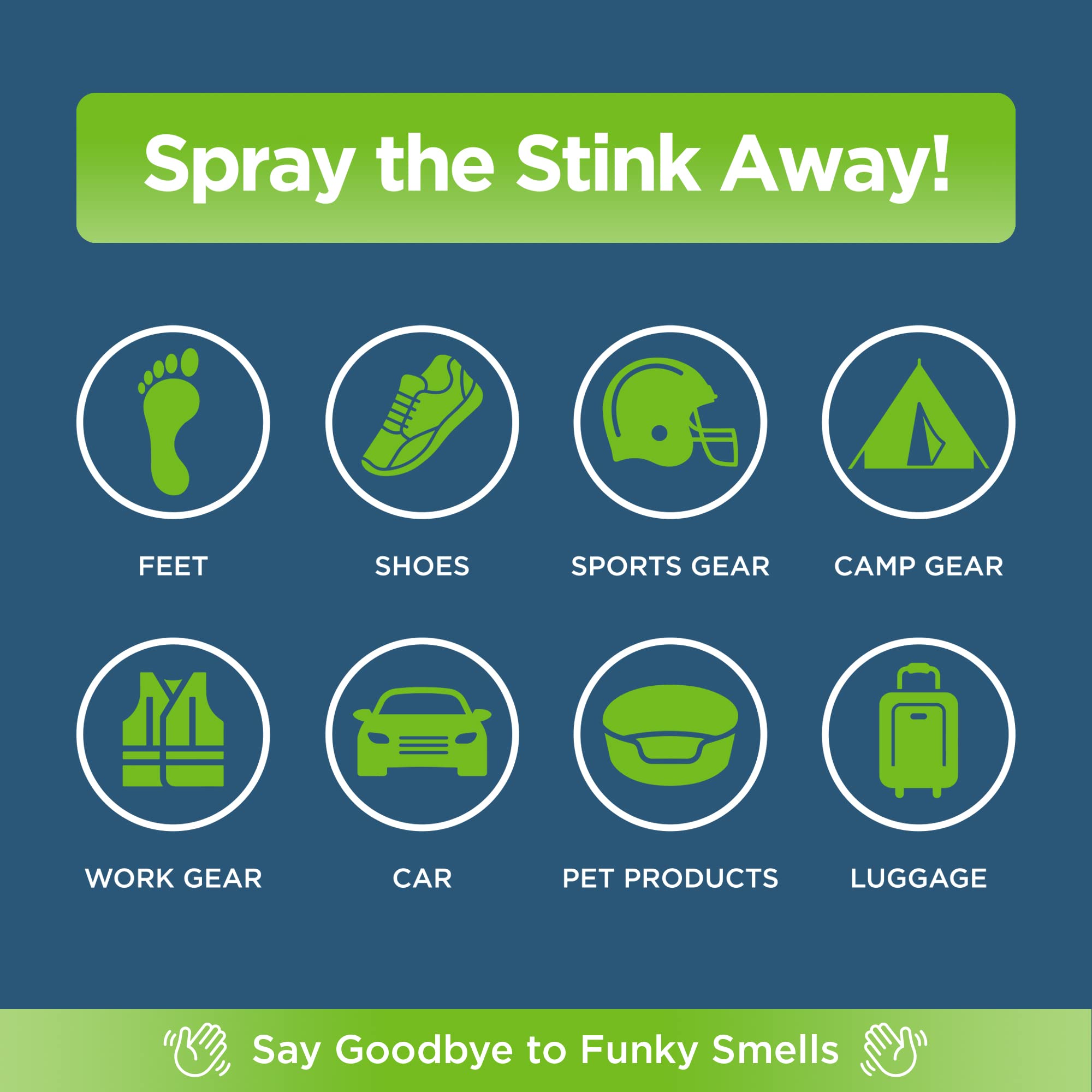 Natural Odor Eliminator Spray for Shoes & Feet - Essential Oil Based Deodorizer for Footwear, Sports Gear & Gym Bags - Controls & Prevents Odors - Made in USA (Lemon Scent, 32oz) - Perfect for Athletes, Travelers & Active Lifestyles