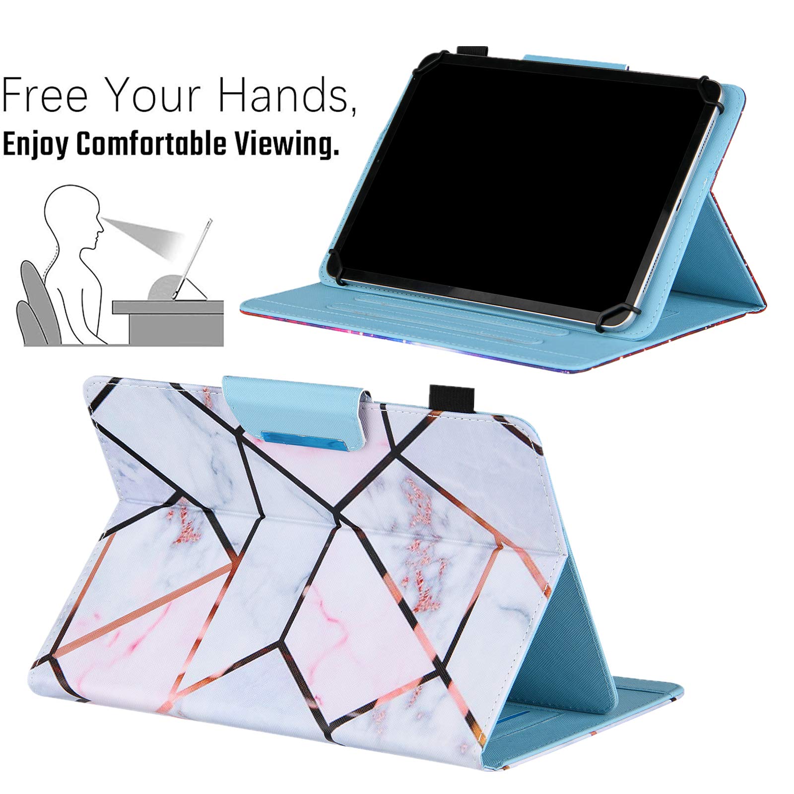 Universal Tablet Case for 9.5-10.5 Inch Devices - Compatible with iPad 9.7/10.2/10.5, Samsung Tab A 10.1/Tab E 9.6 & More - Protective Cover for iPad, Android & Windows Tablets - Perfect for Home, Office & Travel Use