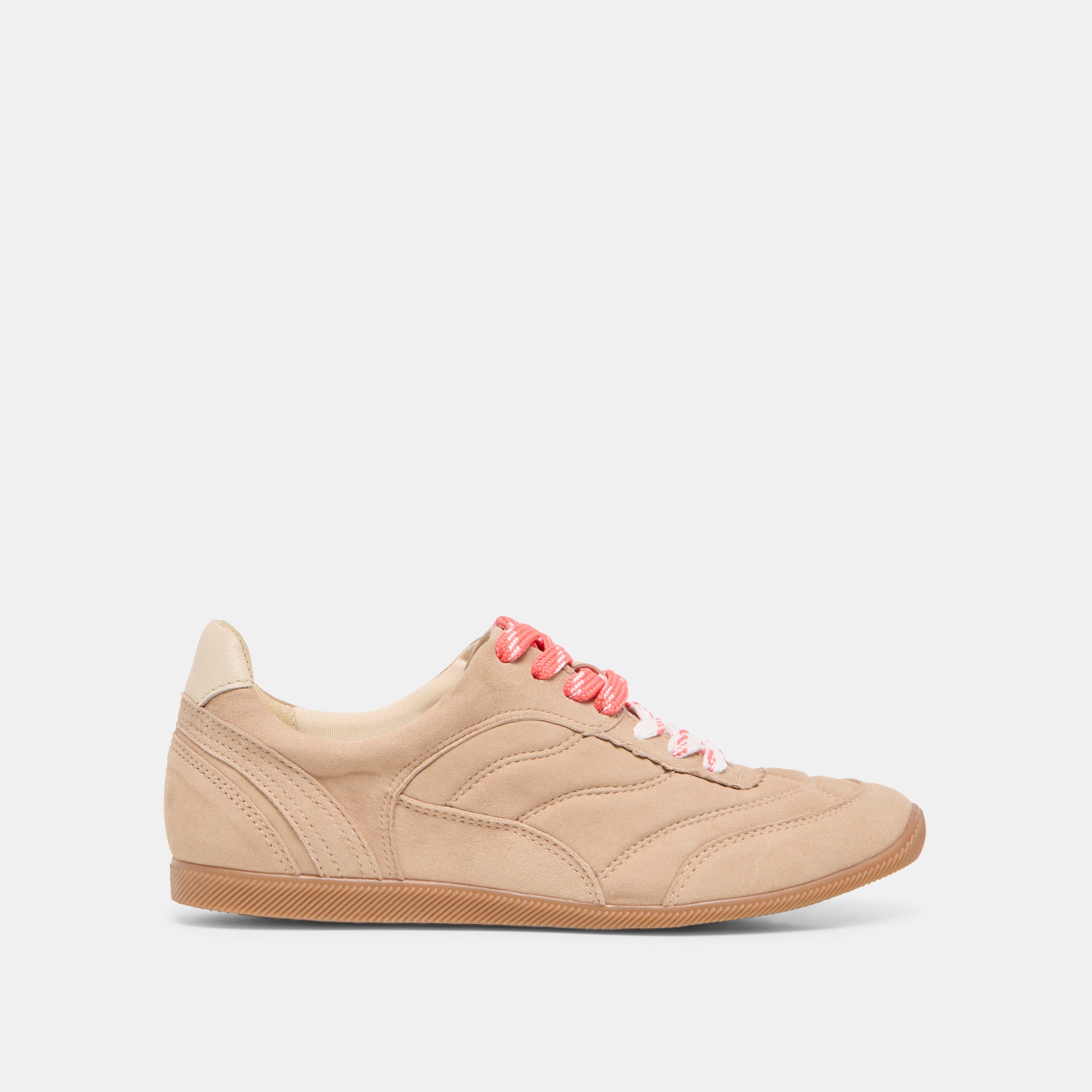 LAINI Women's Camel Suede Sneakers - Comfortable Casual Walking Shoes for Women | Perfect for Work, Travel & Everyday Wear
