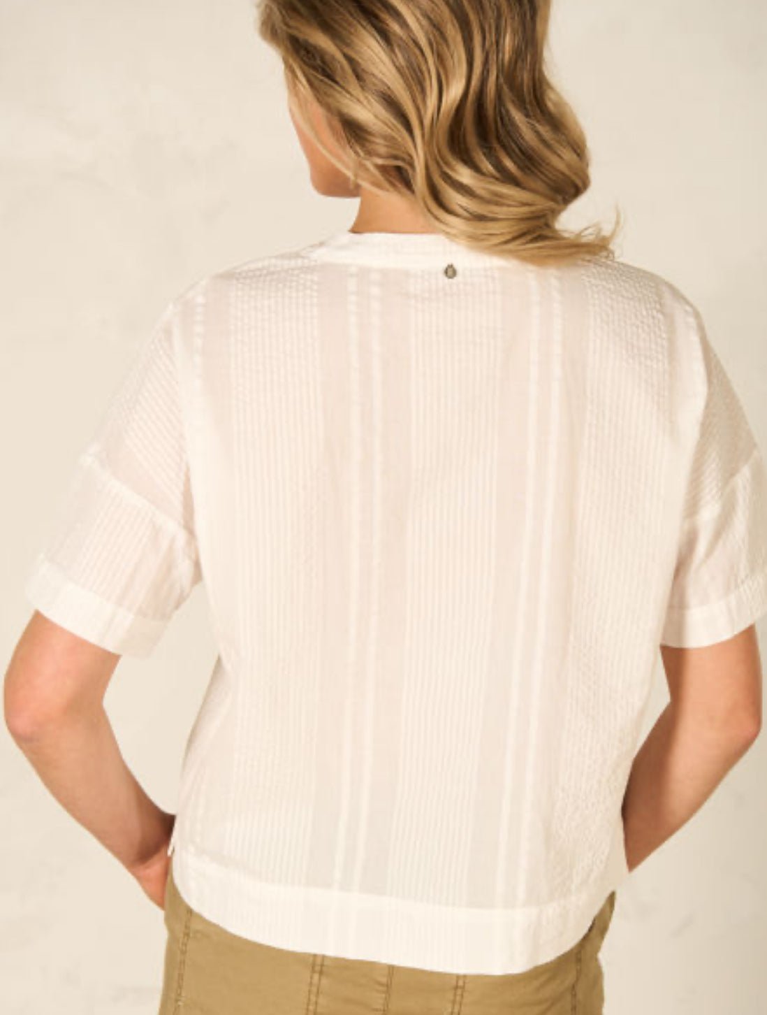 Women's S24216 Cotton Striped T-Shirt - Soft Breathable Casual Tee for Everyday Wear, Outfits & Layering