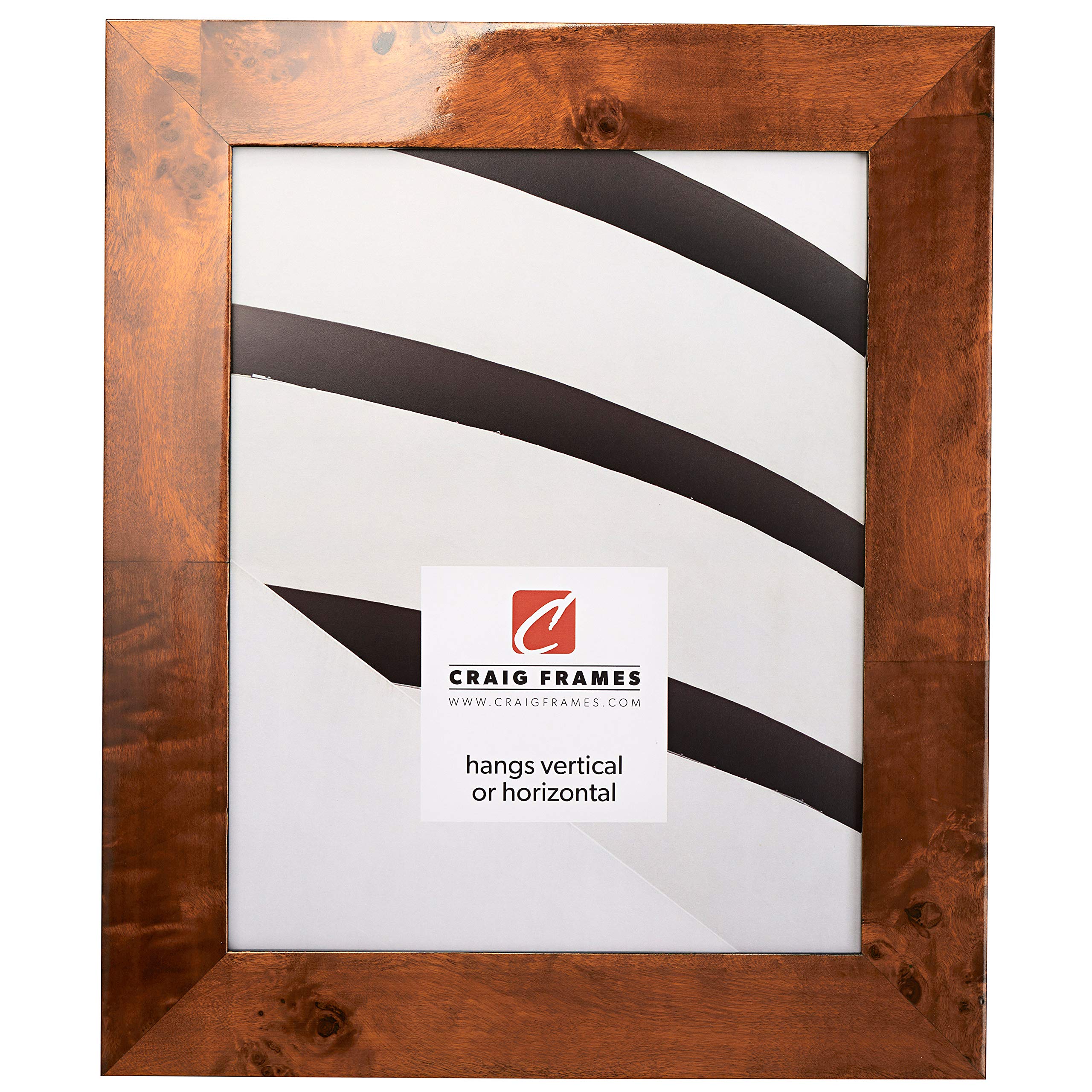 Craig Frames Innovations 4x6 Inch Honey Brown Burl Picture Frame - Perfect for Home Decor, Office Display & Photo Gifts