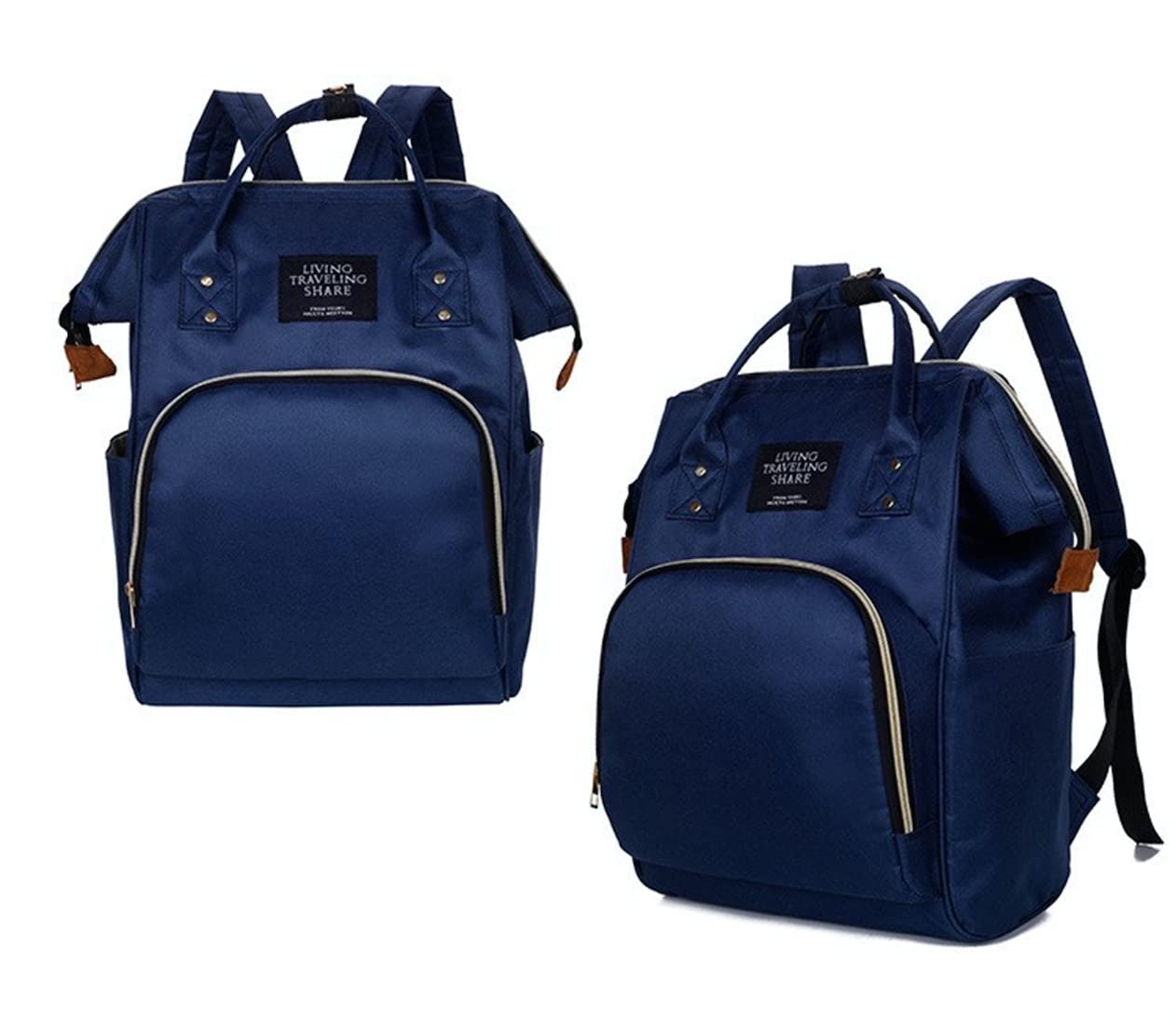 Waterproof Diaper Bag Backpack for Travel & Daily Use - Multi-Functional Baby Essentials Organizer with Spacious Storage - Navy Blue (Perfect for Moms, Dads & Caregivers on the Go)