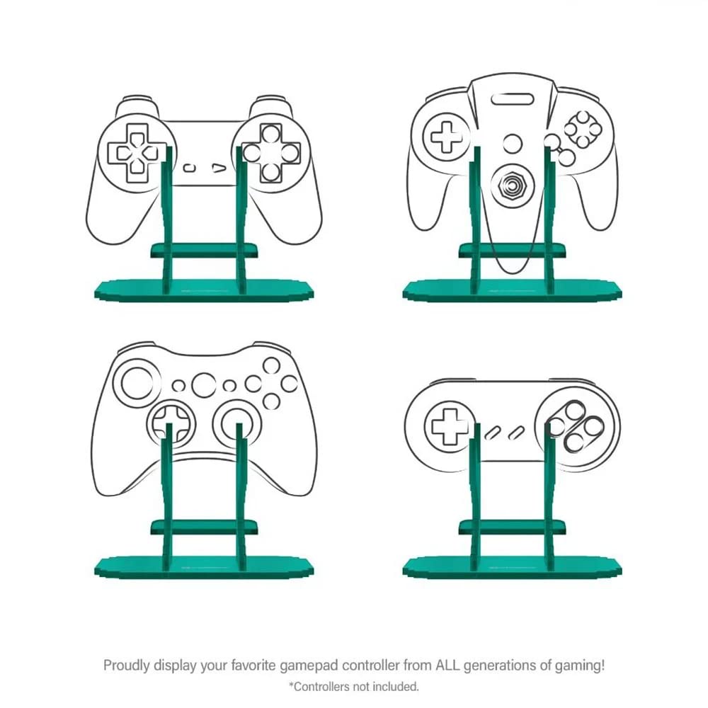 Hyperkin Pixel Art Universal Controller Stand for Xbox, PlayStation, Nintendo Switch & More - Teal | Gaming Accessory for Organized Gaming Setup & Display