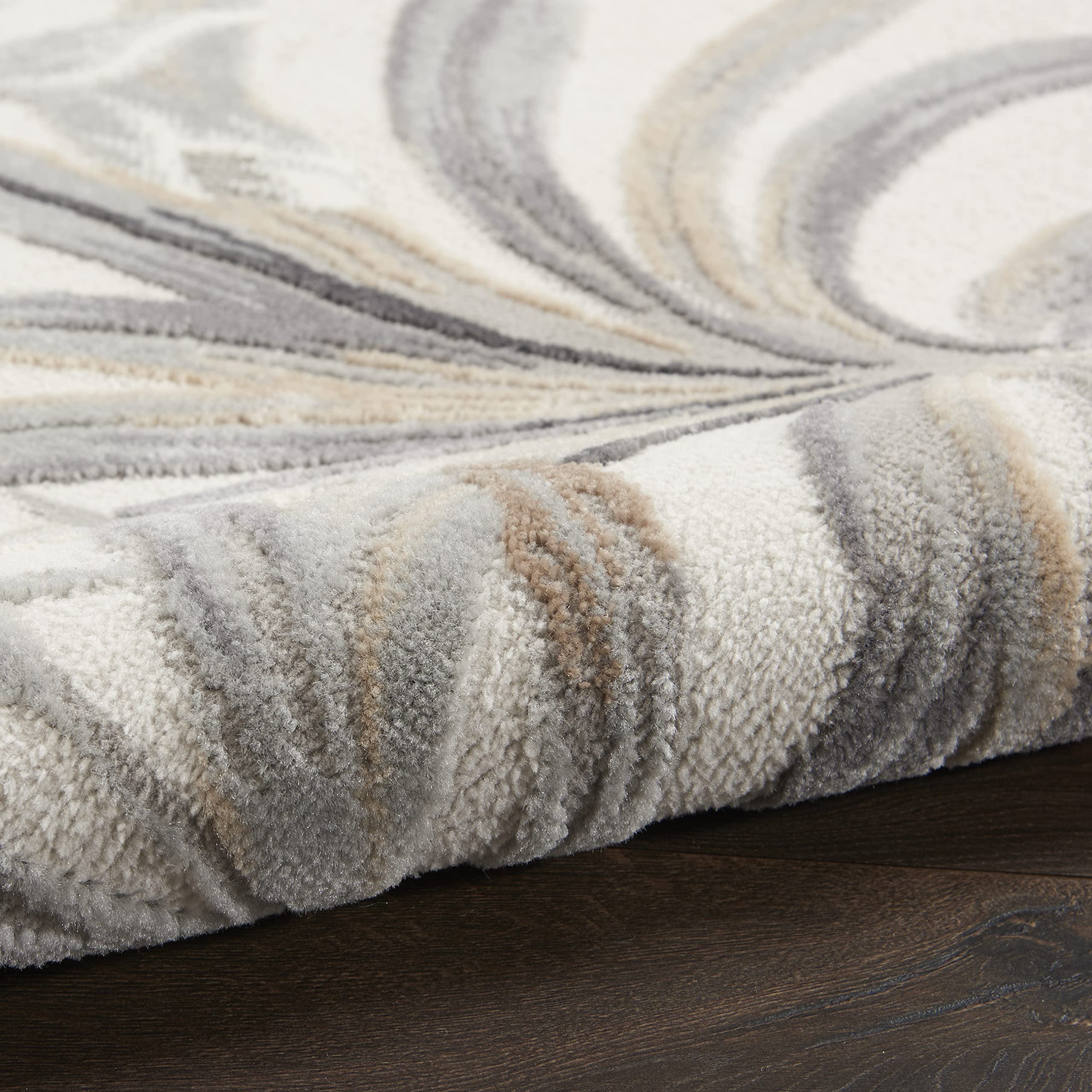 Nourison Pompeii Tropical Ivory/Grey 7'10