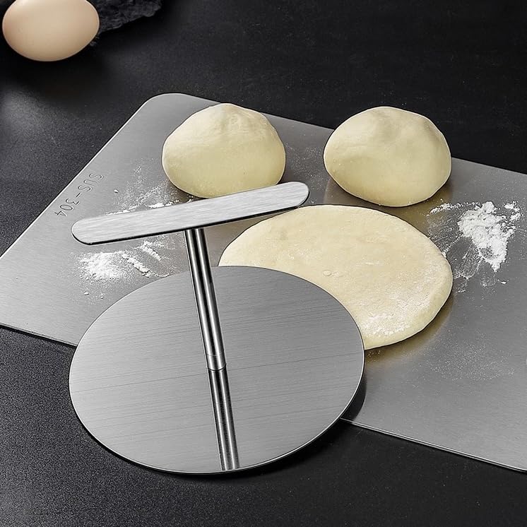 7 Inch Stainless Steel Tortilla Press Maker - Multi-Functional Dough Press for Quesadillas, Roti, Gluten-Free Tortillas | Perfect for Home Cooking, Mexican Cuisine & Restaurant Use