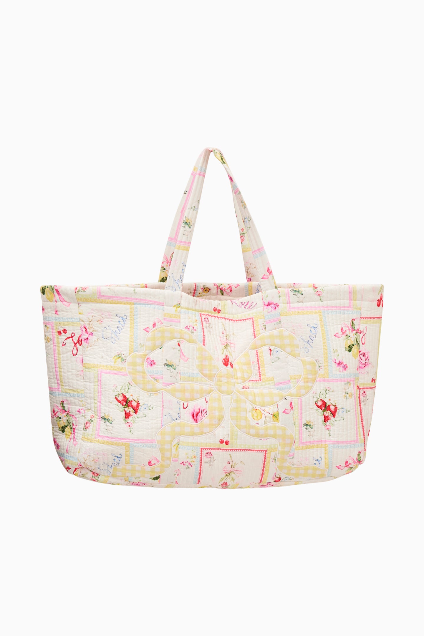 Stylish Cyndi Fruit Print Tote Bag - Trendy Canvas Grocery Shopping Tote for Women - Perfect for Beach, Market & Everyday Use