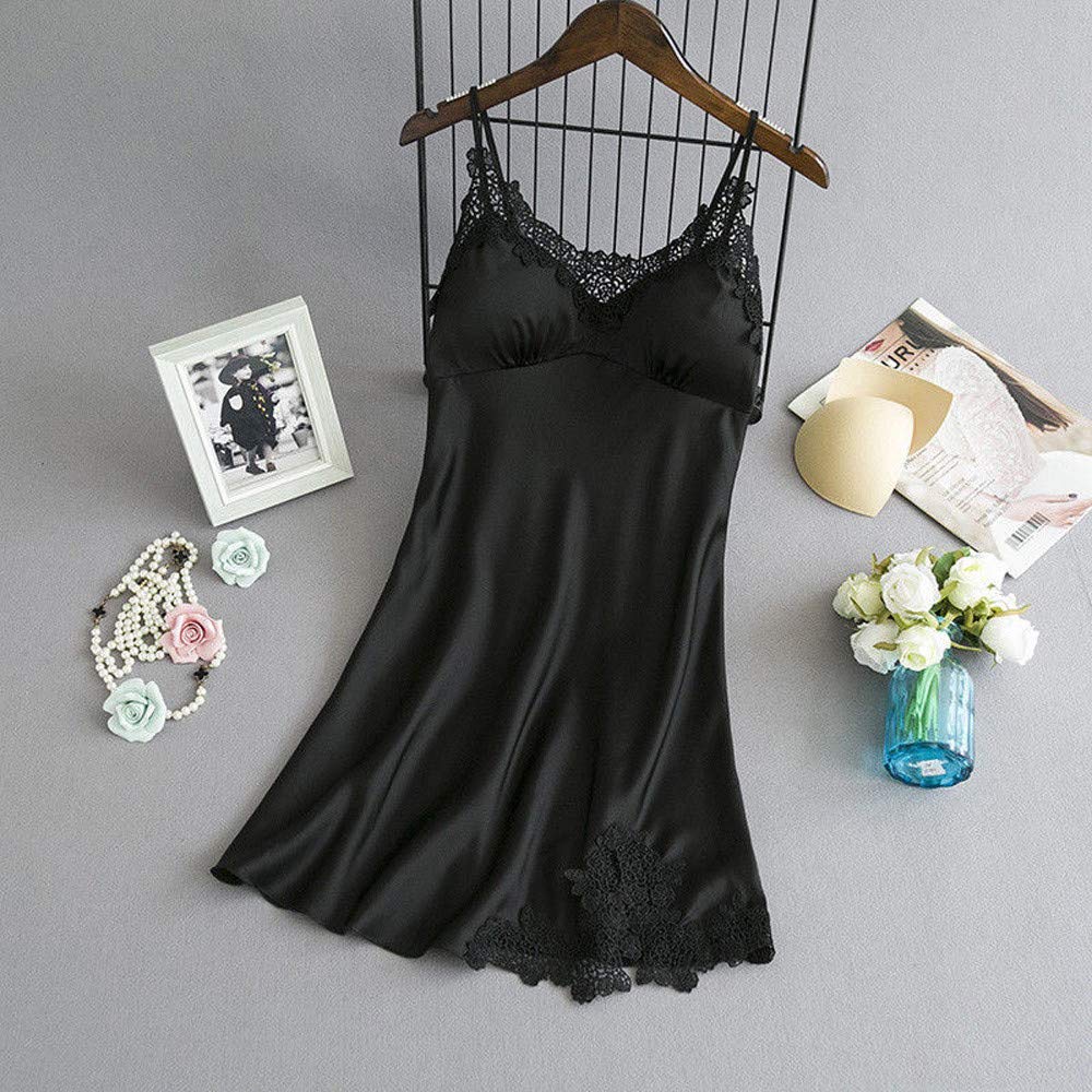 Sexy Lace Babydoll Nightgown for Women - Black XXL Lingerie Sleepwear with Bandage Design for Bedroom, Boudoir & Romantic Nights