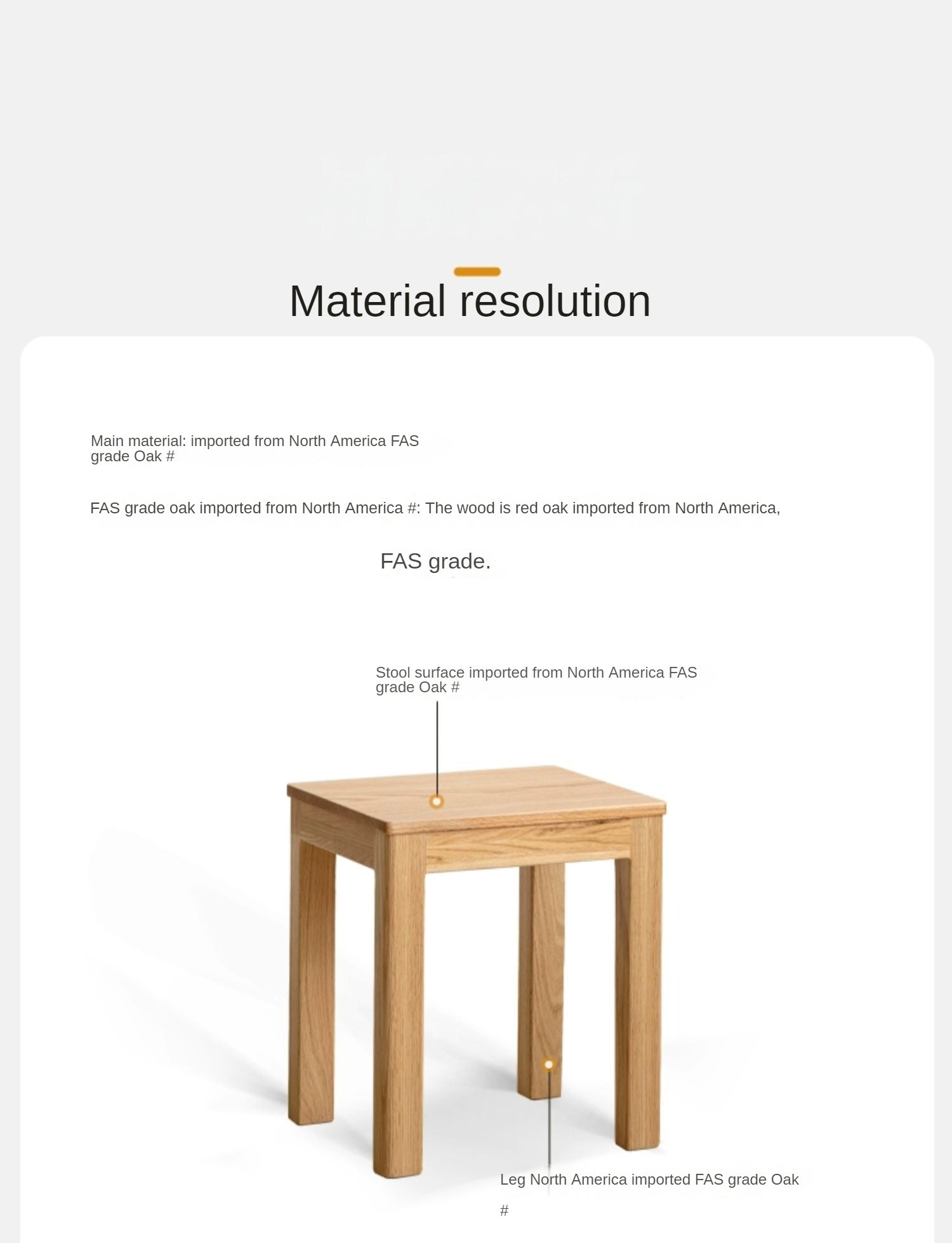 Solid Oak Wood Stool - Rustic Bar Stool, Kitchen Island Stool & Counter Height Stool for Home, Cafe and Restaurant Use