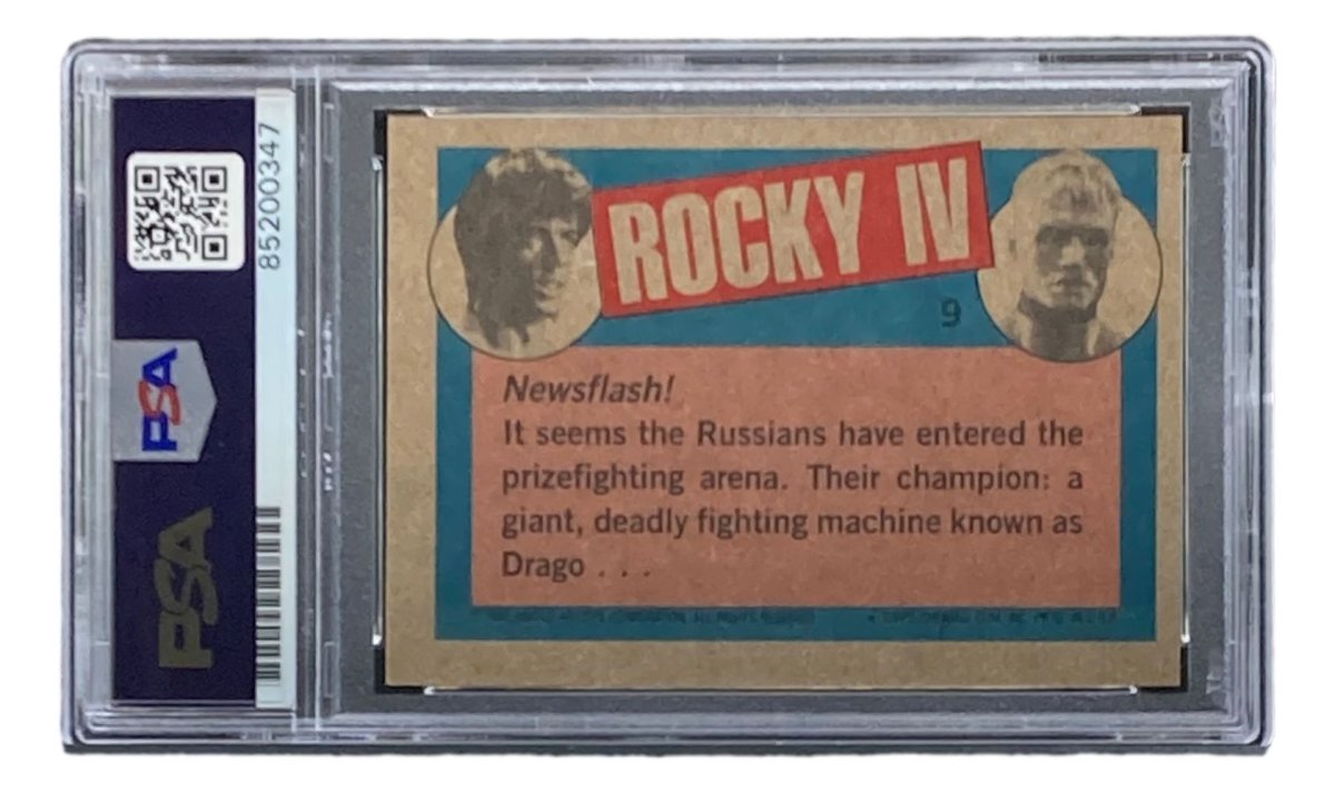 Dolph Lundgren Autographed 1985 Topps #9 Rocky IV Ivan Drago Trading Card - PSA/DNA Certified - Collectible Memorabilia for Movie Fans & Sports Card Collectors