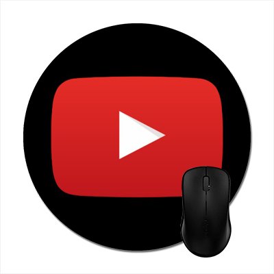 Julyou Round Mouse Pad - Non-Slip Rubber Base, Smooth Surface for Precise Control - Perfect for Gaming, Office Work & YouTube Streaming