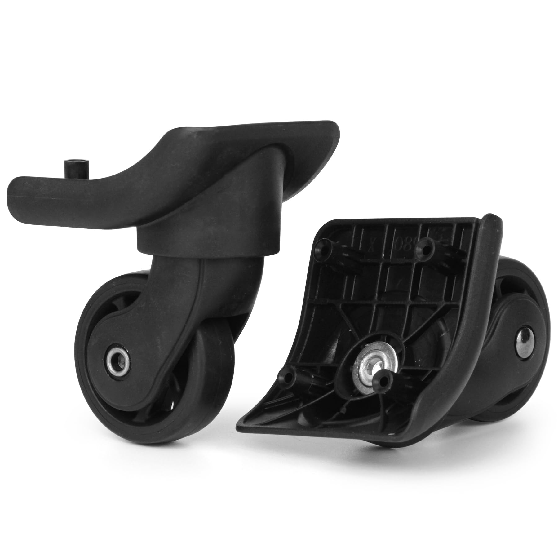 360° Spinner Luggage Wheels Replacement Kit - 2 Pack Silent Suitcase Casters for Travel, Durable Plastic Repair Wheel Set | Perfect for Carry-Ons, Checked Bags & Rolling Luggage Repair