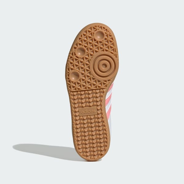 Adidas Kids' Samba OG Sneakers - White & Coral Pink | Classic Soccer-Inspired Shoes for Boys & Girls | Perfect for School, Sports & Casual Wear