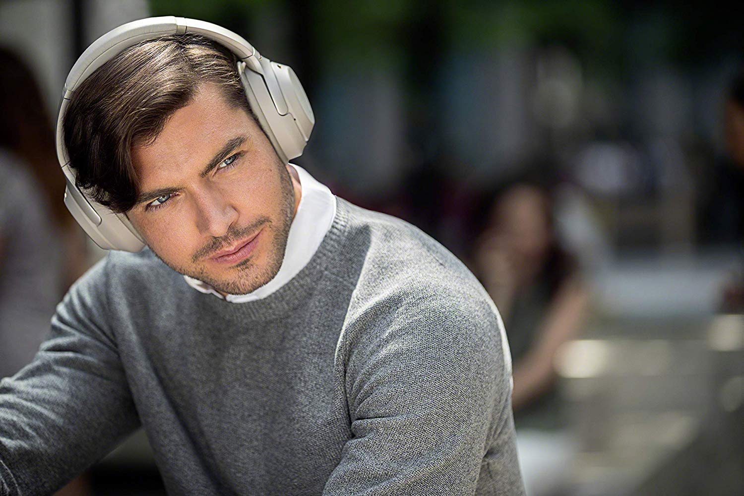 Sony WH-1000XM3 Wireless Bluetooth Noise Cancelling Over-Ear Headphones with Mic - Silver (Renewed) | Premium Sound for Travel, Work & Music Lovers