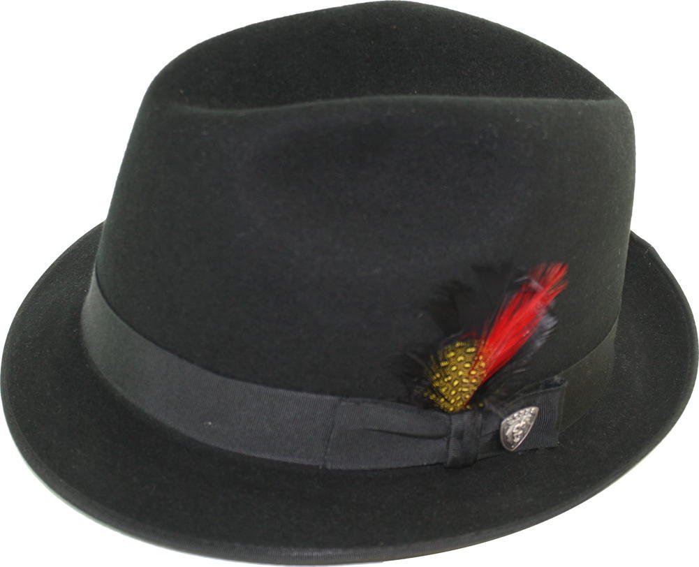 Dobbs Rocky Wool Fedora Hat for Men - Classic Vintage Style Winter Hat for Outdoor Activities, Travel & Fashion
