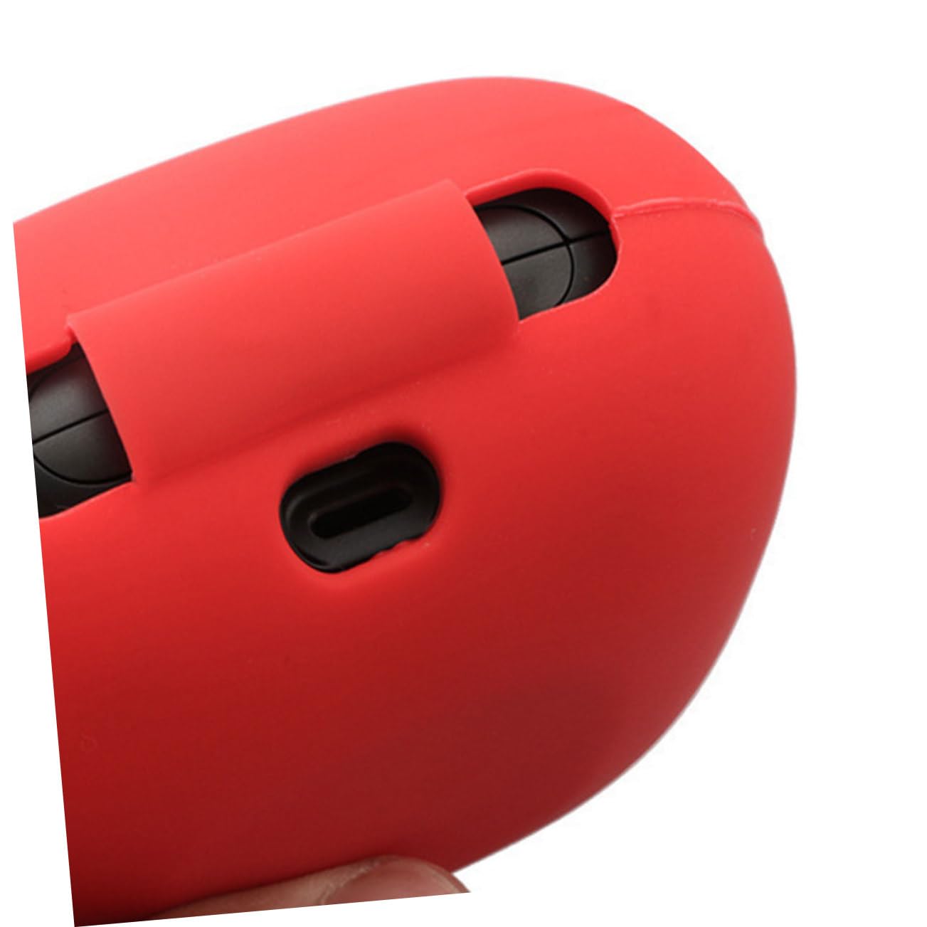 Mikikit 2 Pack Red Silicone Headphone Case with Metal Buckle - Protective Travel Storage for Pro Headset - Perfect for Airplane, Commuting & Gym Use