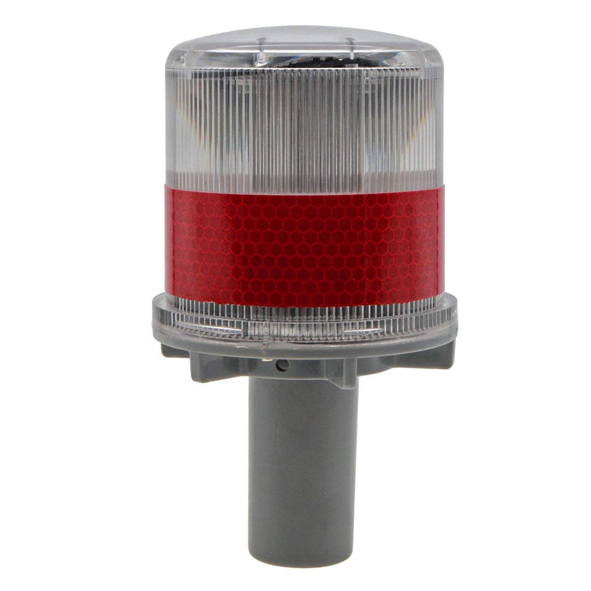 YXQ Solar LED Warning Light - Red Waterproof Beacon for Driveway Safety, Flashing Traffic Signal | Ideal for Road Construction, Parking Lots & Emergency Alerts