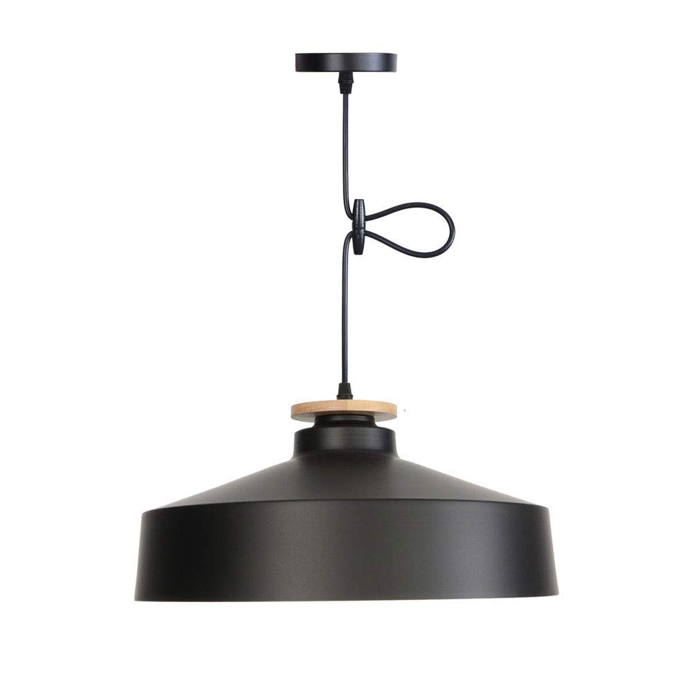 Nordic Wooden Macaron Single Head Chandelier - Industrial Style Ceiling Pendant Light with 1 Bulb, Creative Bar Lighting Fixture for Kitchen Island, Bedroom, Dining Room and Living Room Decor