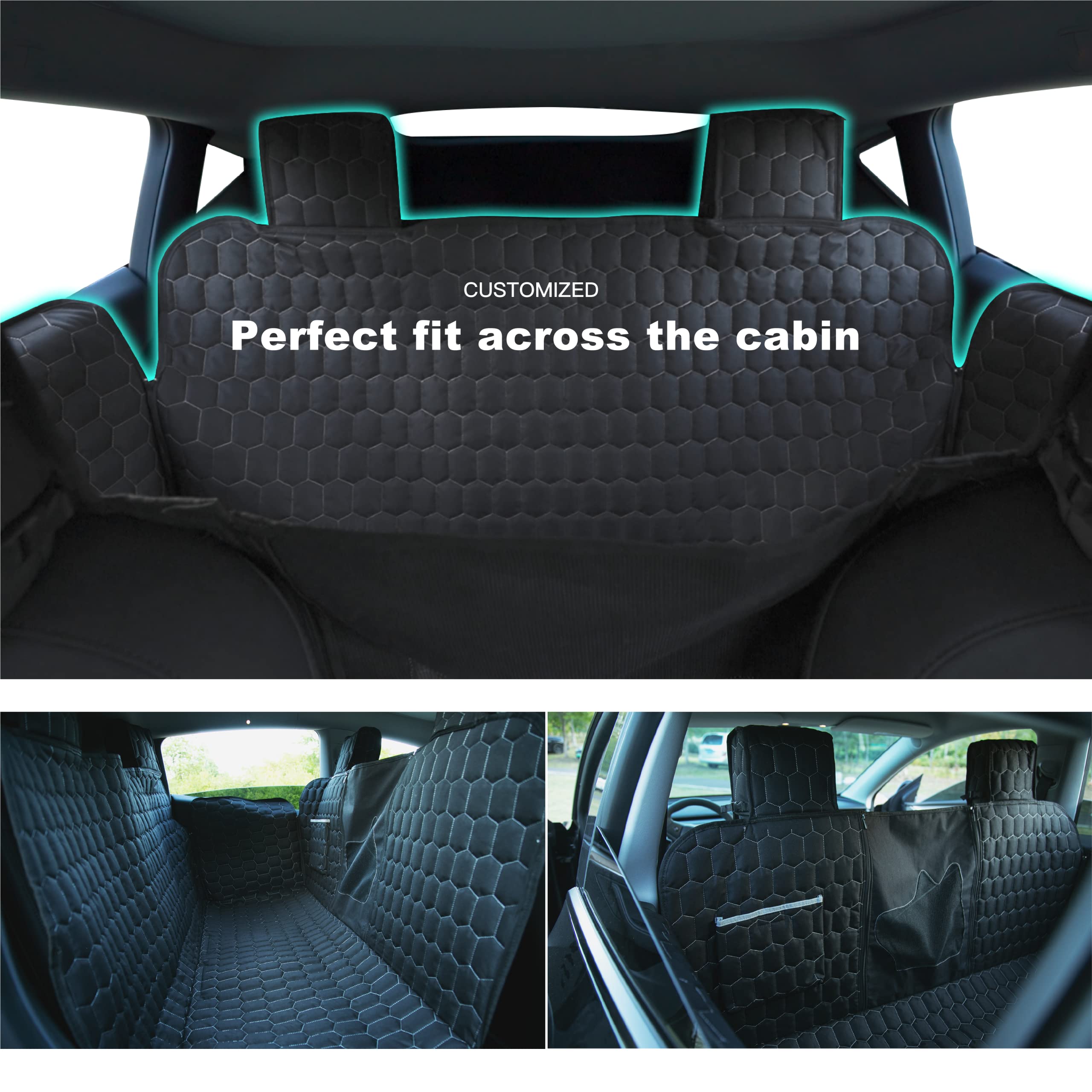 **Waterproof Dog Seat Cover for Tesla Model Y & SUVs - Scratch-Resistant Pet Car Seat Protector & Cargo Liner (Fits 2020-2022 Models) - Perfect for Road Trips, Daily Commutes & Pet Travel**