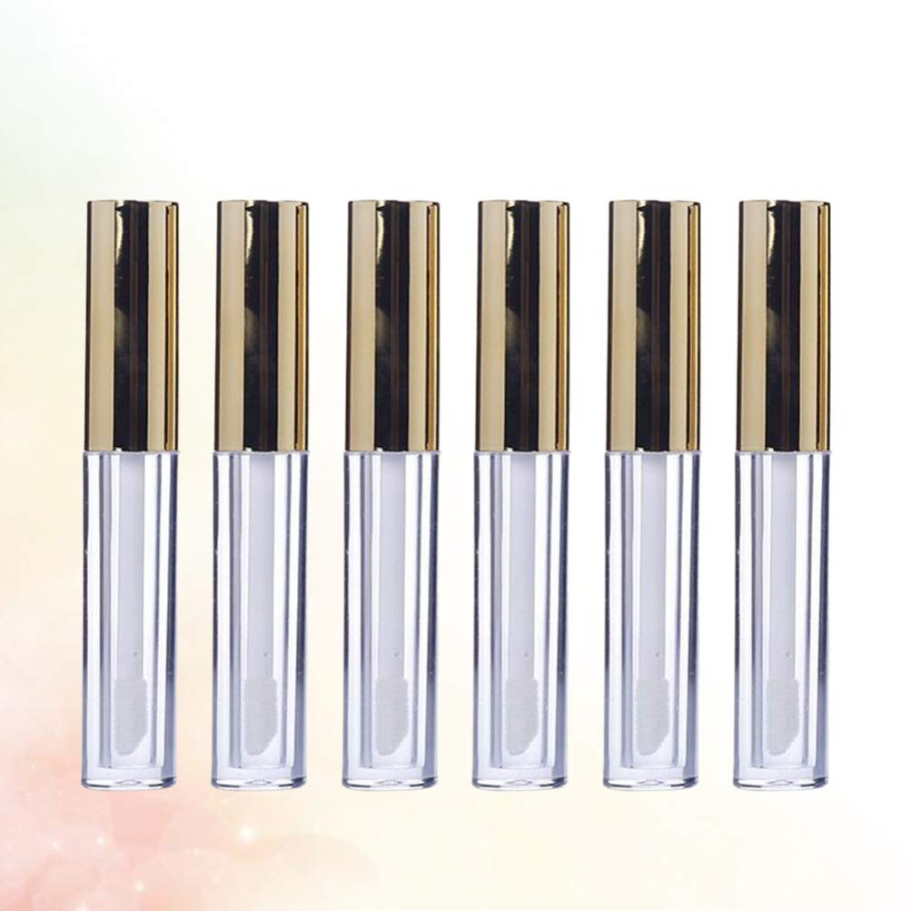 Beaupretty 12pcs Refillable Empty Lip Gloss Tubes - Clear Round Mini Lip Balm Containers for DIY Lip Gloss, Lip Liner & Makeup Samples | Perfect for Travel, Home Use & Professional Makeup Artists