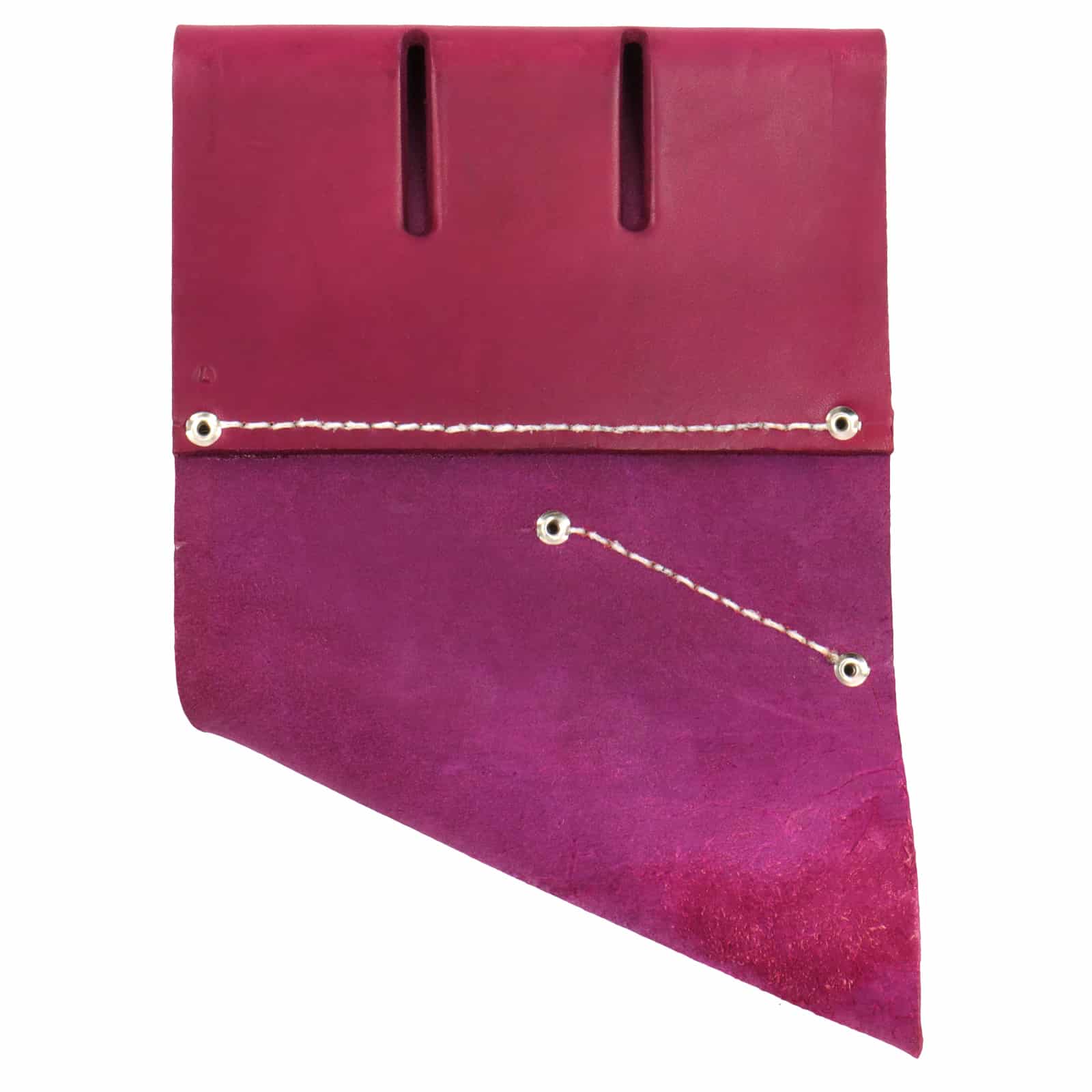 Miner John Designs Australian Style Leather Guitar Pick Holder for Left-Handed Players - Perfect for Wine Red Electric & Acoustic Guitars - Ideal for Musicians, Performers & Guitar Enthusiasts