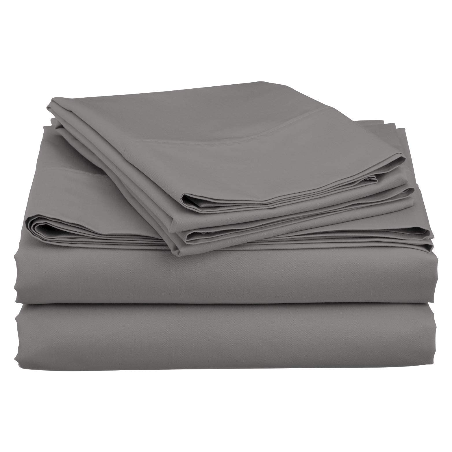 Premium 800 Thread Count 100% Cotton Split Queen Sheet Set for Adjustable Beds - Half Split Fitted Sheet with 24
