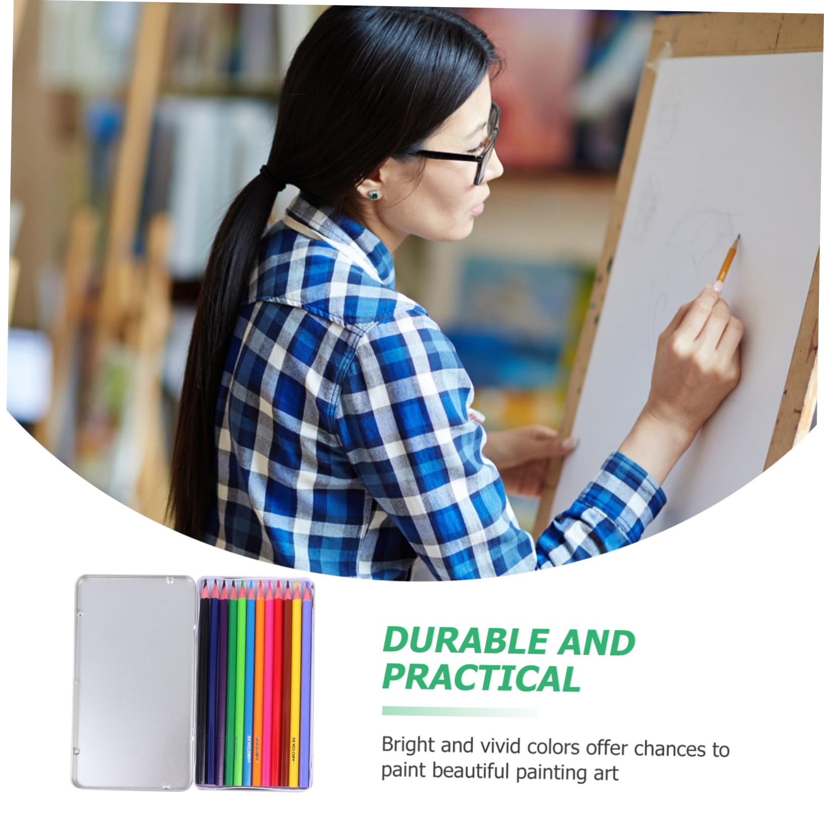 VILLFUL 12/24/36 Pack Professional Colored Pencils for Artists - Vibrant Wooden Drawing Pencils with Smooth Shading - Perfect for Sketching, Coloring Books & Adult Art Therapy
