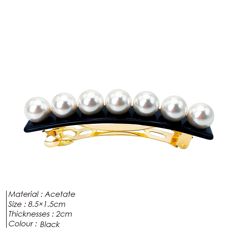 Elegant Pearl Hair Clips for Women - Classic Fashion Hair Accessories for Dresses, Weddings & Special Occasions - Minimalist Hair Jewelry Gift for Her