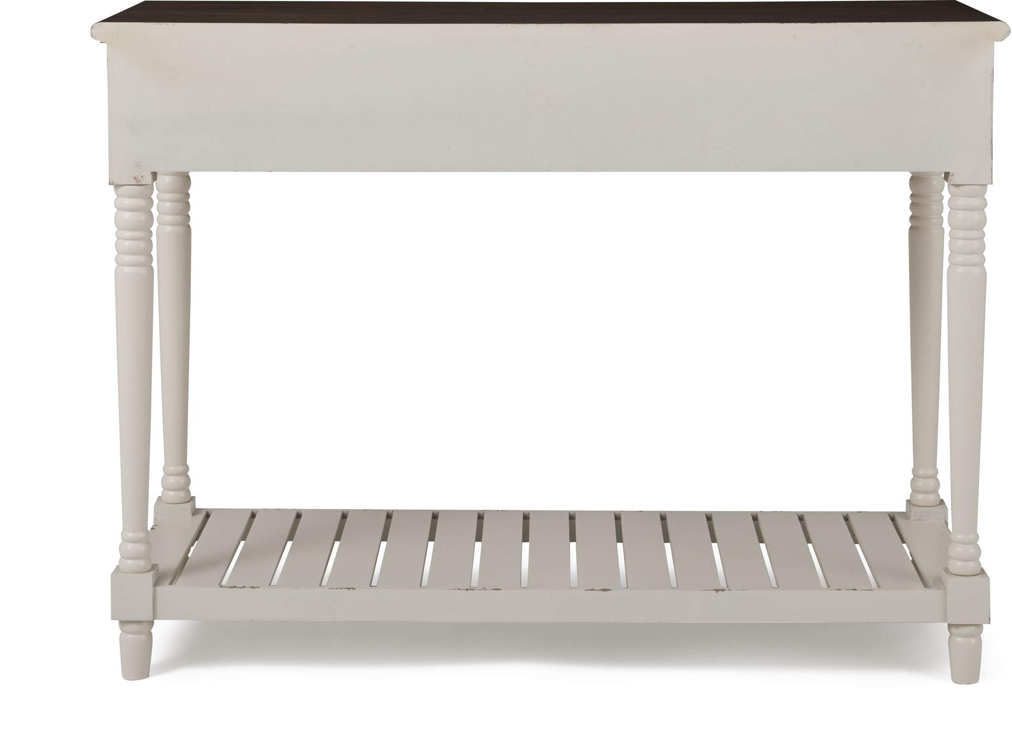 ClickDecor Baker Modern Console Table - White Entryway Storage & Home Office Writing Desk with 2 Drawers | Mid-Century Living Room Furniture for Small Spaces | Perfect for Hallway Organization, Apartment Decor & Workspace Solutions