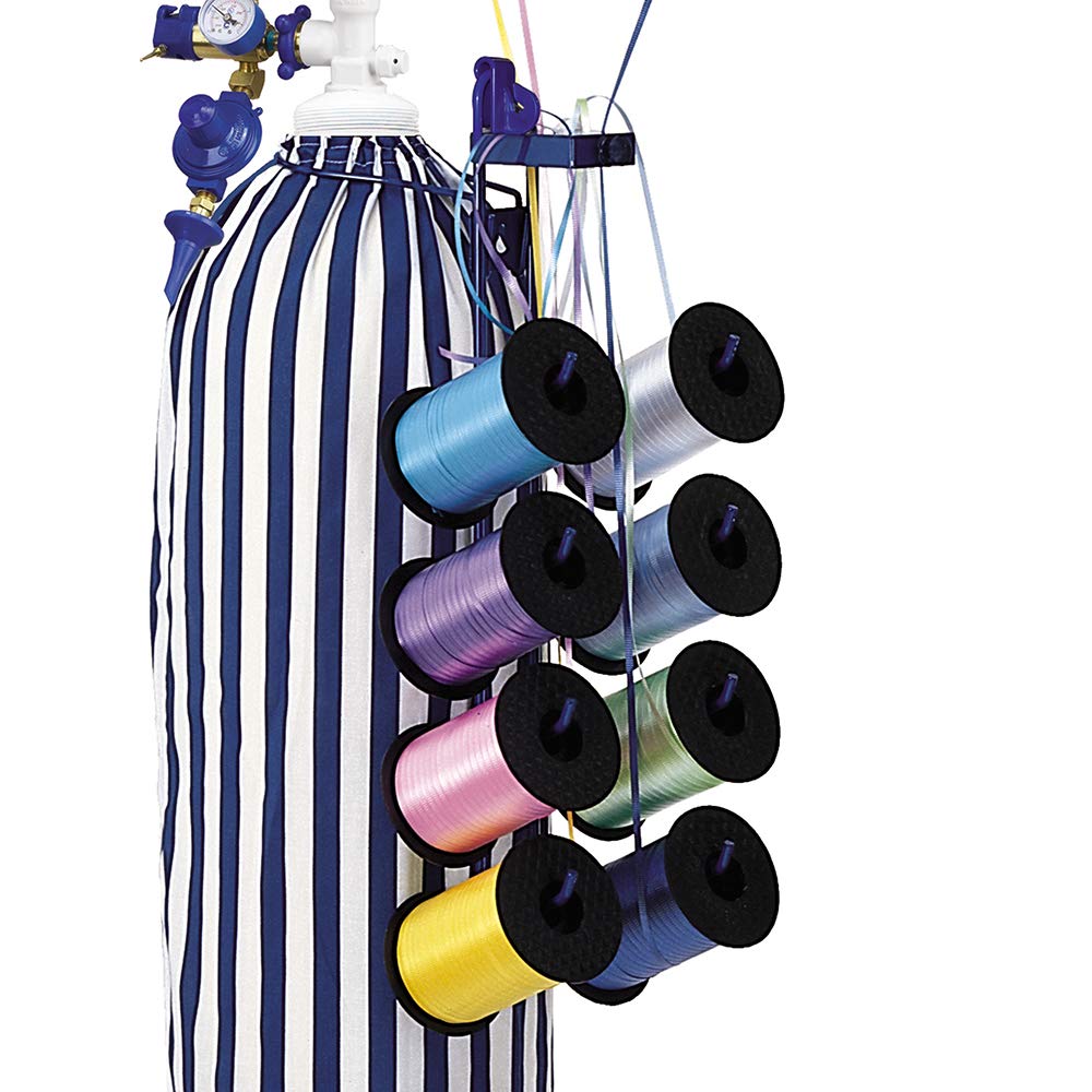 Conwin 8-Spool Curling Ribbon Dispenser - Blue (1 Pack) - Perfect for Gift Wrapping, Party Decorations & Craft Projects