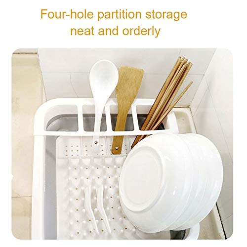 Arinda Collapsible Dish Drying Rack - Space Saving Kitchen Counter Organizer, Portable Dish Drainer for Plates, Bowls & Utensils - Perfect for Small Kitchens, Camping & RV Use