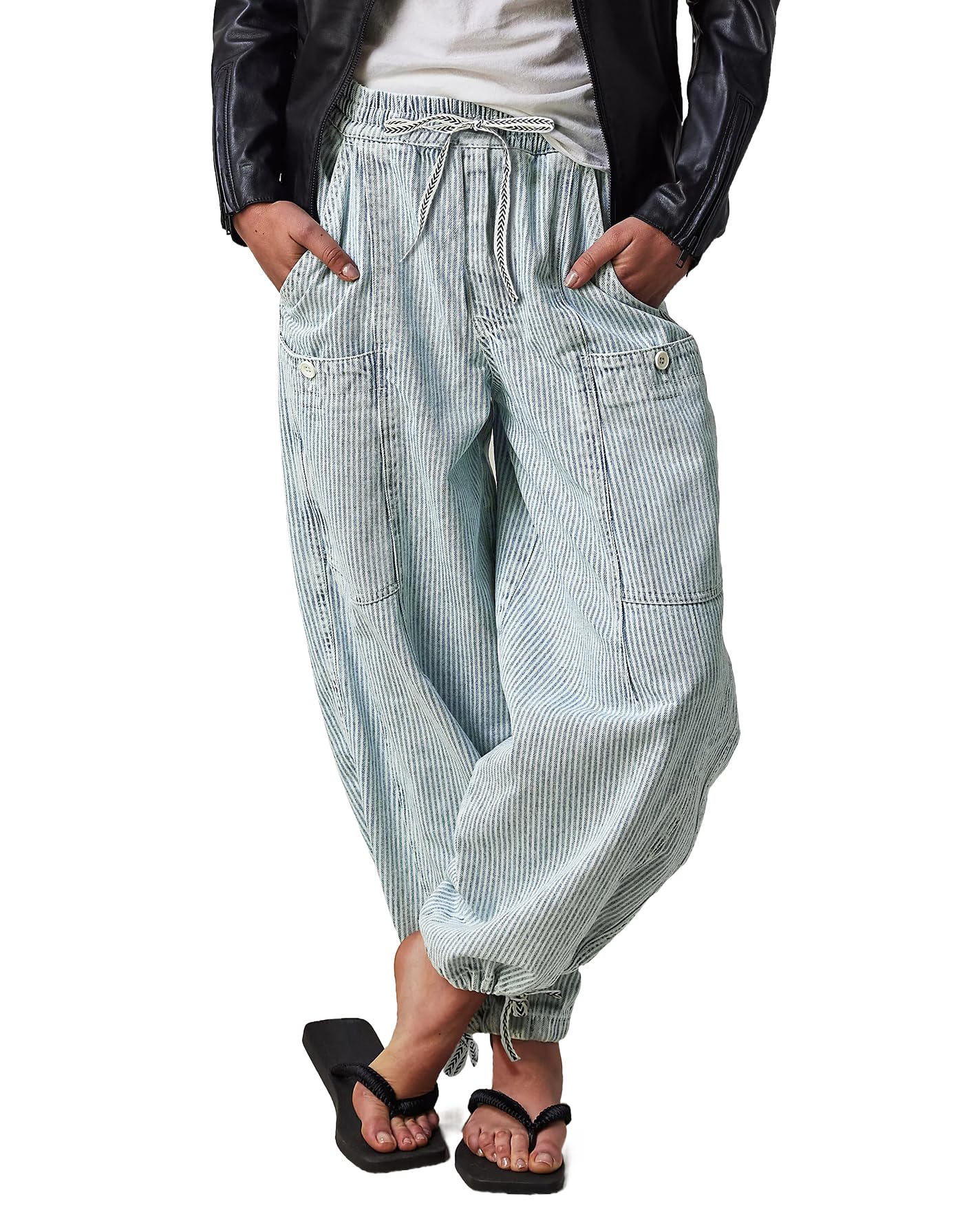 Kedera Women's Baggy Barrel Jeans - Wide Leg Boyfriend Jeans with Elastic Waist | Low Rise Y2K Denim Pants for Casual Outfits & Streetwear Fashion