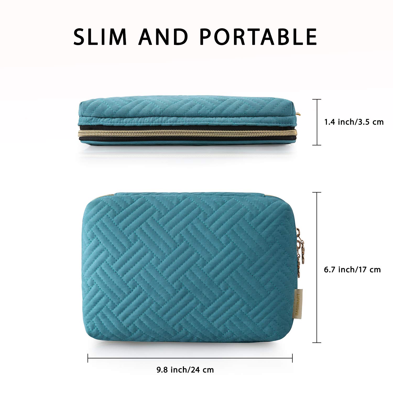 BAGSMART Electronics Organizer Travel Case - Waterproof Cable Organizer Bag for Phone, Charger, SD Card & Travel Essentials - Compact Tech Accessories for Women & Men - Perfect for Airplane, Office & Daily Commute (Teal)