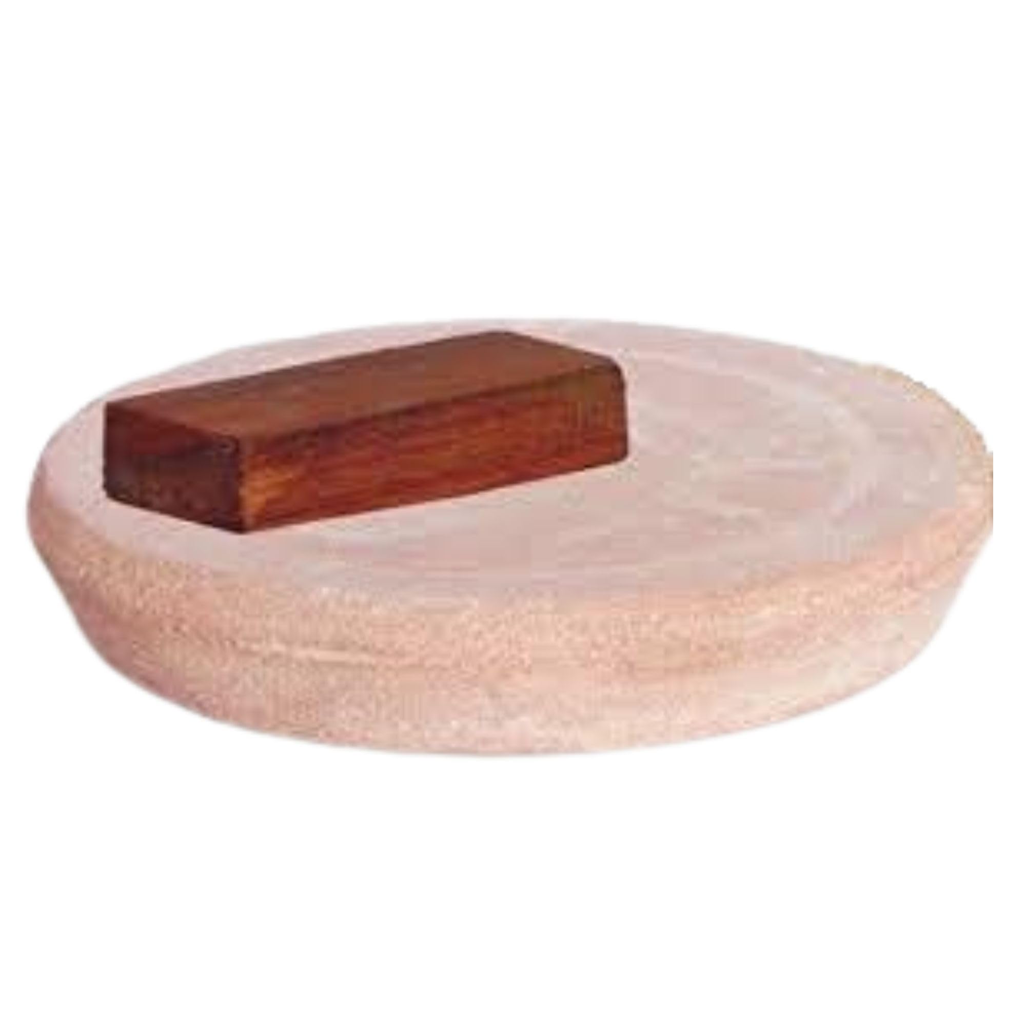 Will and Weaves Handmade Sandalwood Rubbing Stone Board with Red Sandalwood Stick - 50g Natural Chandan Stick for Aromatherapy, Meditation & Spiritual Rituals
