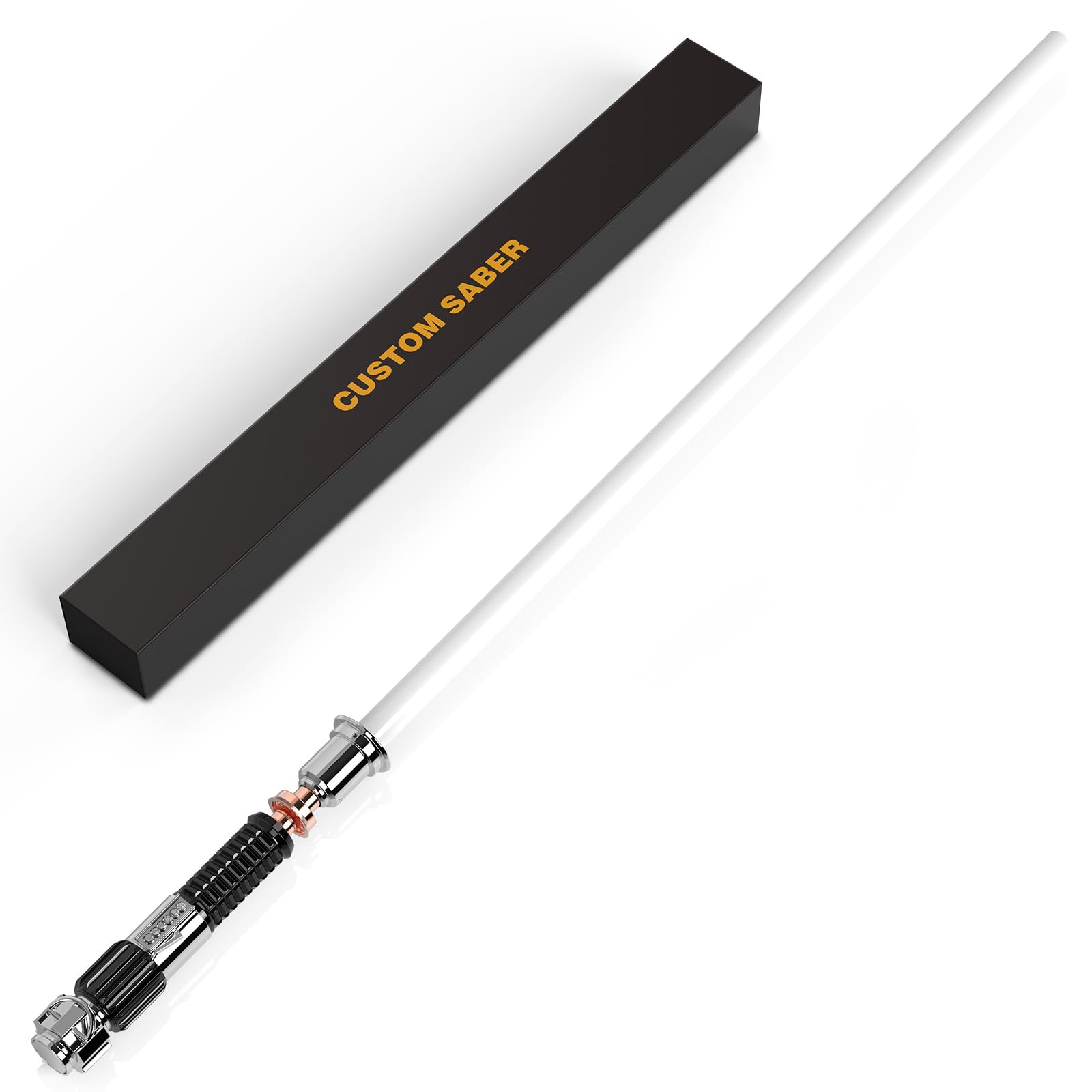 RGB Dueling Lightsaber with Motion Control - 39 Sound Effects & 12 Colors | Smooth Swing Metal Handle Light Saber for Adults & Kids | Cosplay, Gifts, Star Wars Fans, Halloween Costume, Role Play, Collectibles