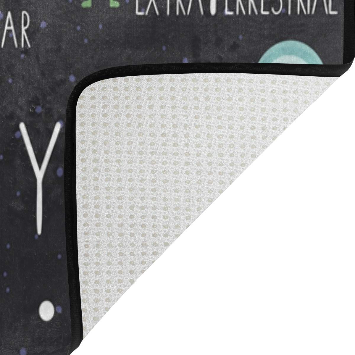 ALAZA Space Alphabet ABC Galaxy Nebula Star Area Rug - 5'3