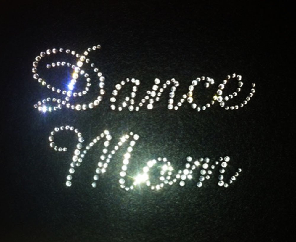 Dance Mom Rhinestone Hotfix Iron On Transfer - Sparkling Bling for Dance Costumes, Cheerleading Uniforms & DIY Fashion