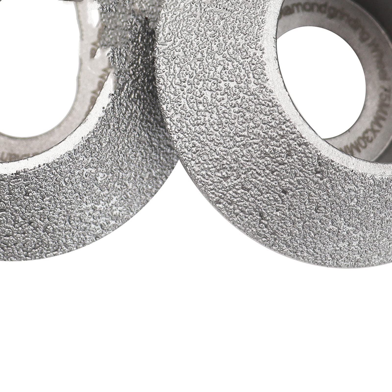 2PCS Diamond Profile Wheels 75mm x 30mm - Professional Grinding Wheel for Porcelain, Marble, Ceramic Tile & Stone - Perfect for Edge Carving, Sanding & Polishing (Ideal for DIY Home Renovation & Professional Stone Fabrication)