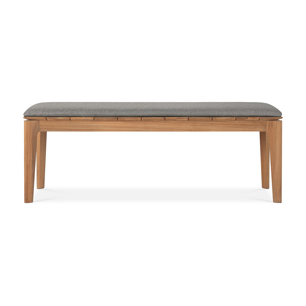 Premium Bok Outdoor Fabric 2-Seater Bench - Weather-Resistant Teak Frame with Mocha Cushions - Perfect for Patio, Garden, and Poolside Relaxation