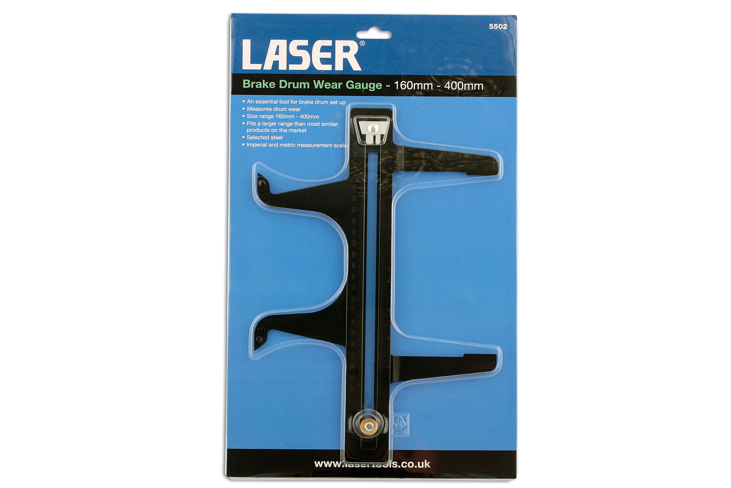 Laser 5502 Brake Drum Wear Gauge Tool - Professional Automotive Measurement Device for Truck & Car Brake Maintenance | Perfect for Mechanics & DIY Enthusiasts