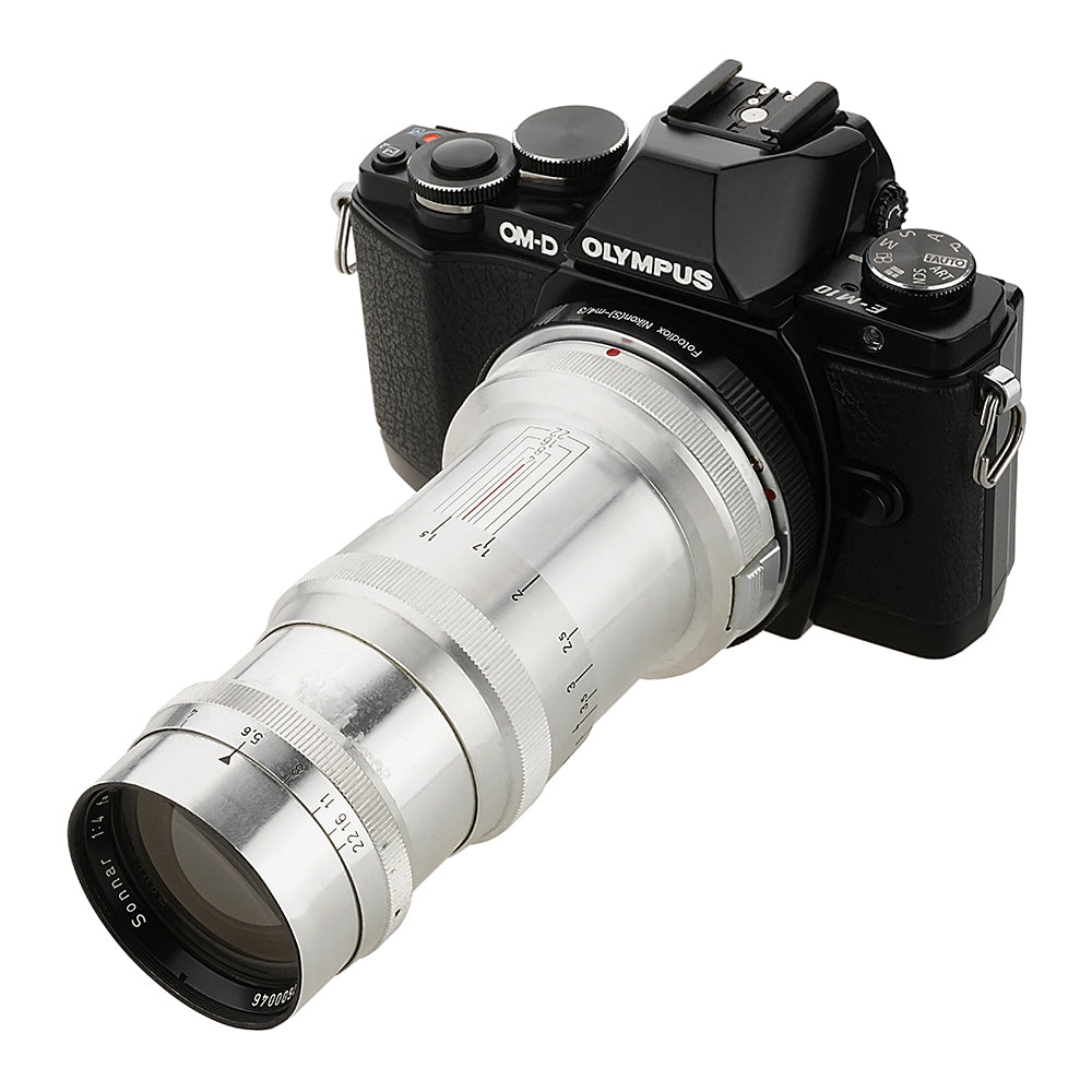 Fotodiox Nikon Nikkor S to Micro Four Thirds (MFT) Lens Mount Adapter - Compatible with Mirrorless Cameras for Photography & Videography