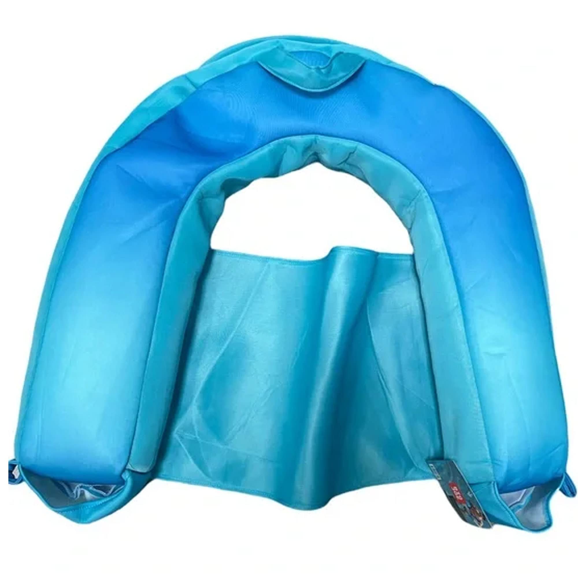 Big Joe Noodle Sling Floating Pool Chair with Cup Holder Pocket - Aqua Green/Blue - Perfect for Relaxing by the Pool or Beach